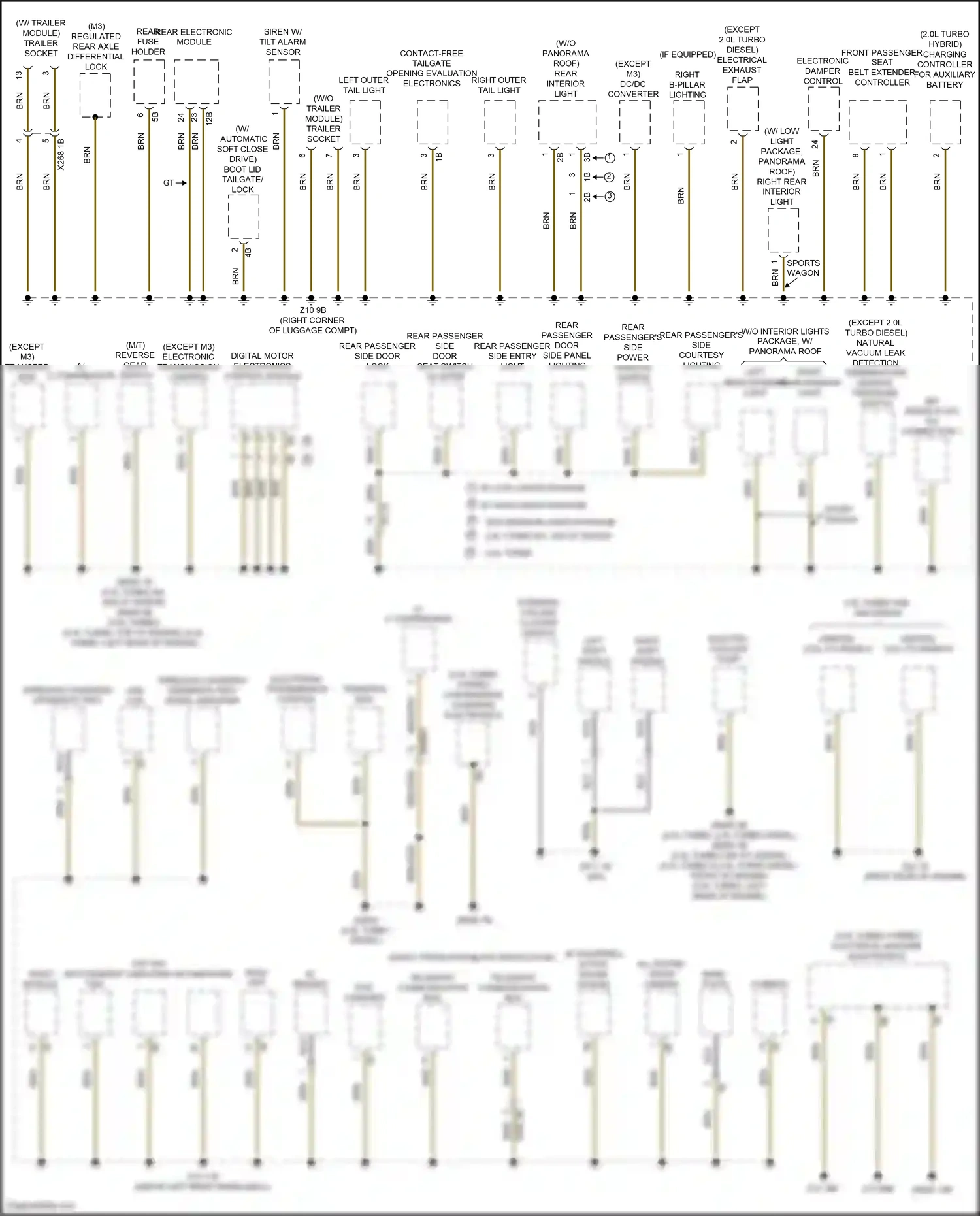 Wiring diagram electronic damper control for BMW M3 F80 (2014-2018) (2 of 3)