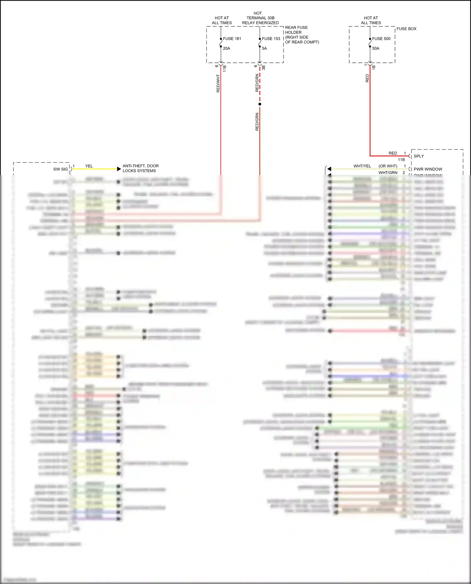 Wiring diagram fuse 500 for BMW M3 F80 (2014-2018) (5 of 5)