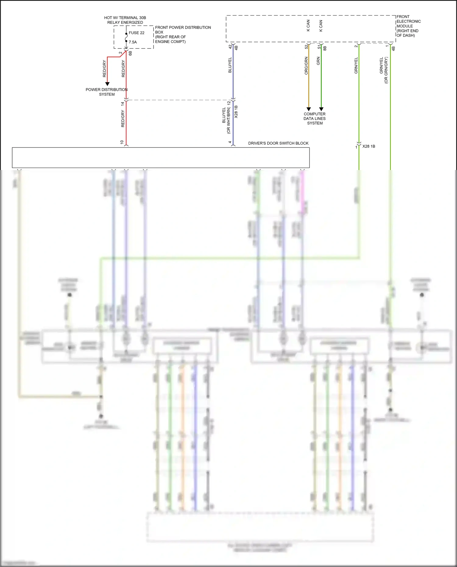 Wiring diagram grn/yel for BMW M3 F80 (2014-2018) (19 of 21)