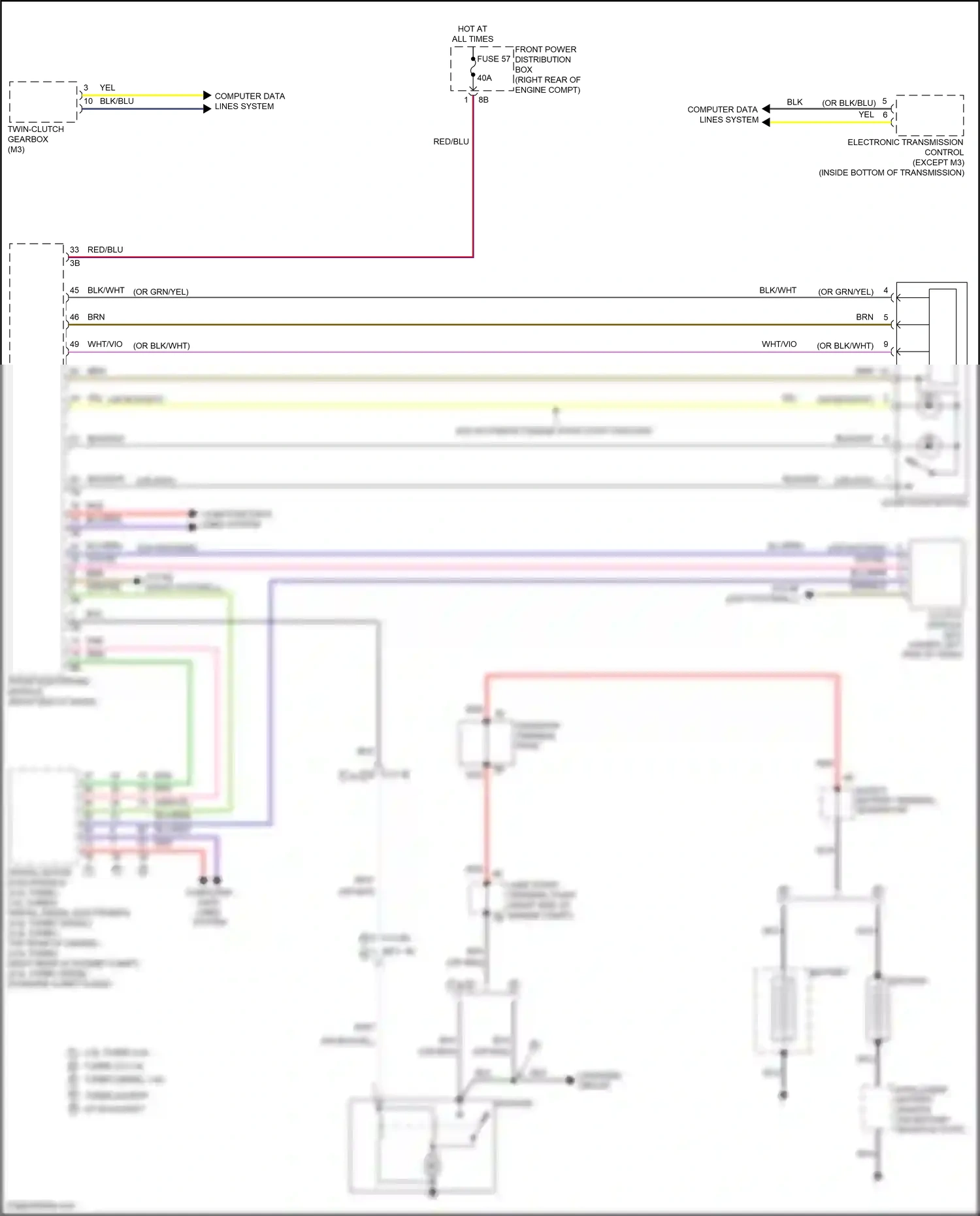 Wiring diagram grn/yel for BMW M3 F80 (2014-2018) (7 of 21)