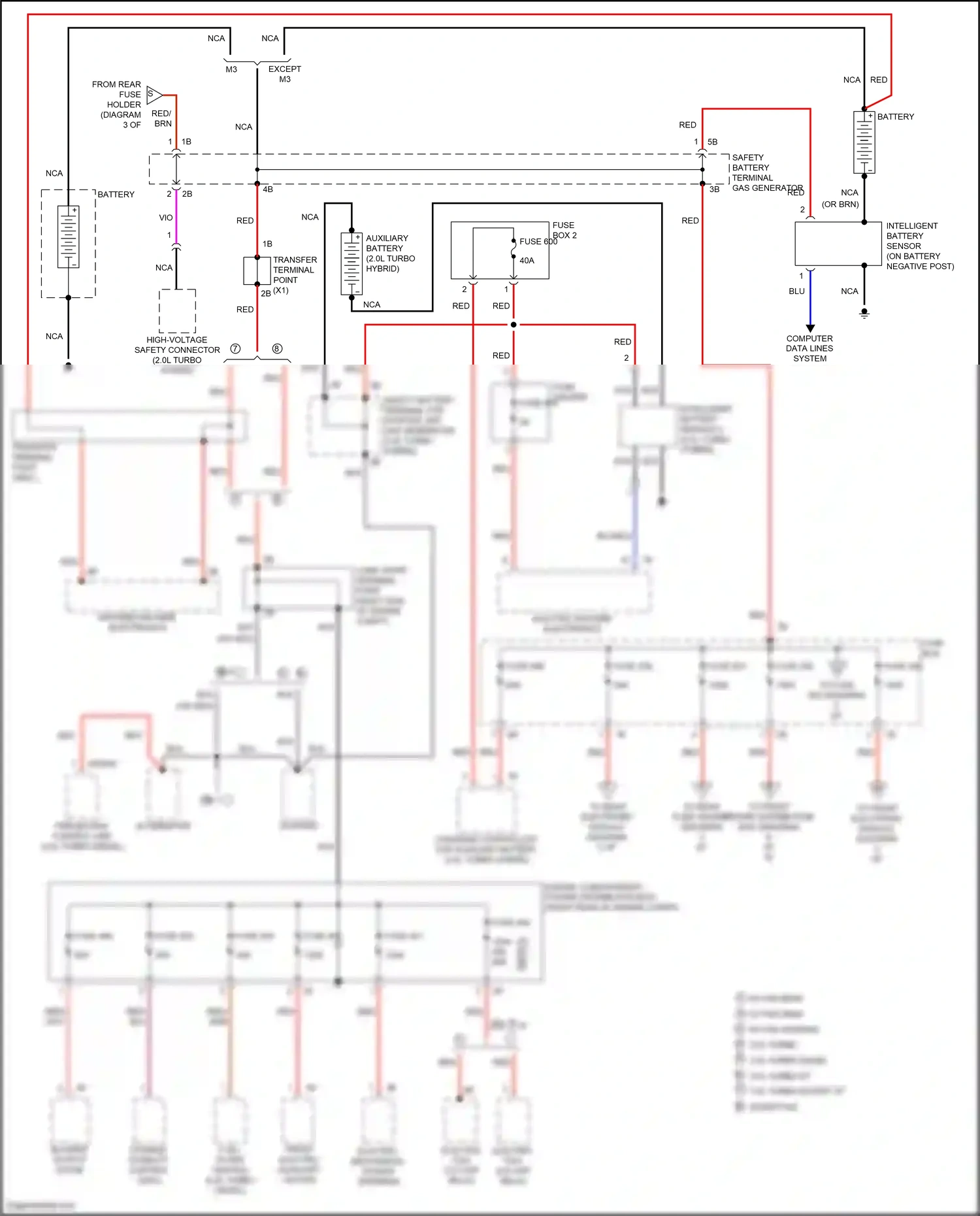Wiring diagram intelligent battery sensor 2 for BMW M3 F80 (2014-2018) (1 of 1)