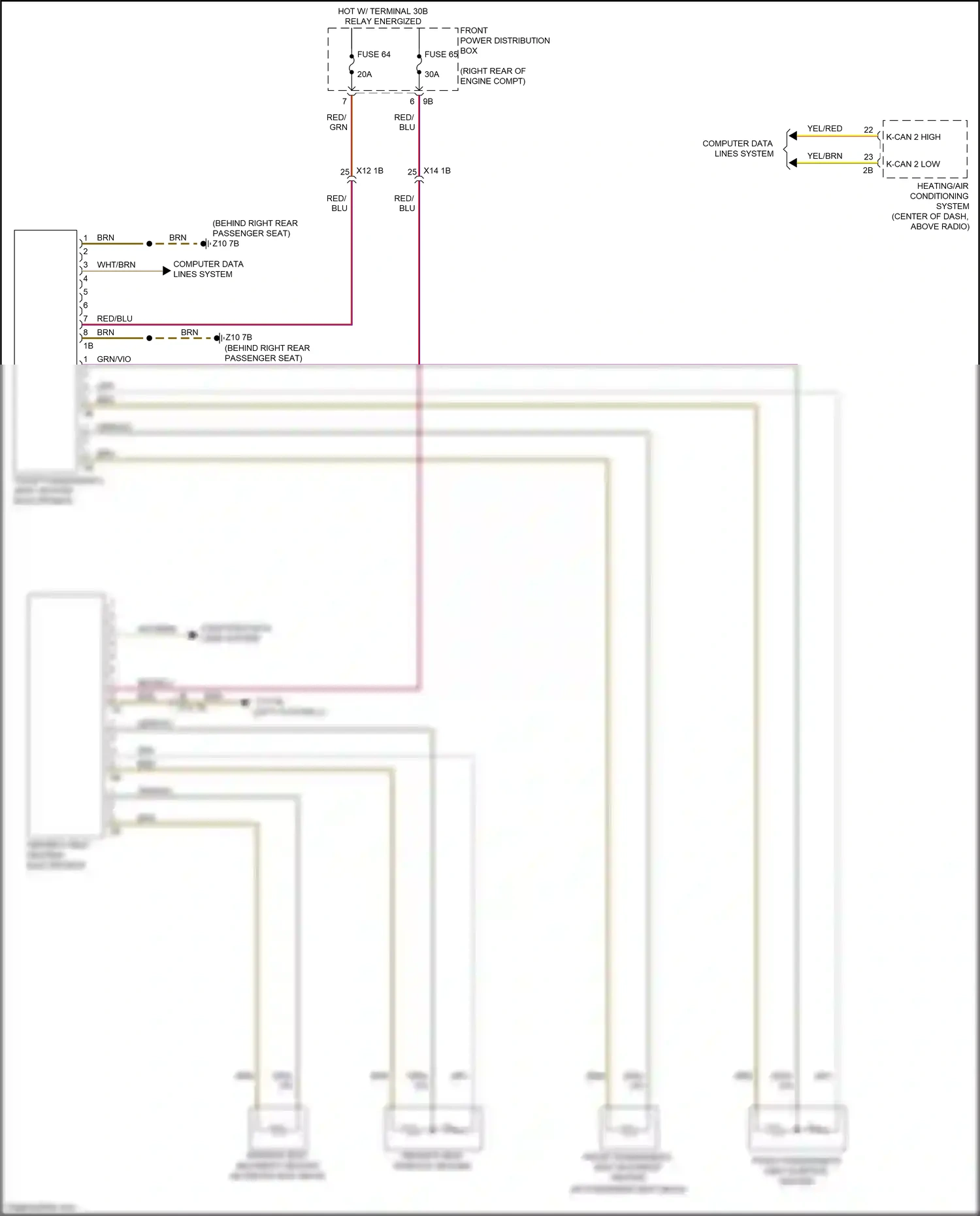 Wiring diagram k-can 2 high for BMW M3 F80 (2014-2018) (2 of 2)