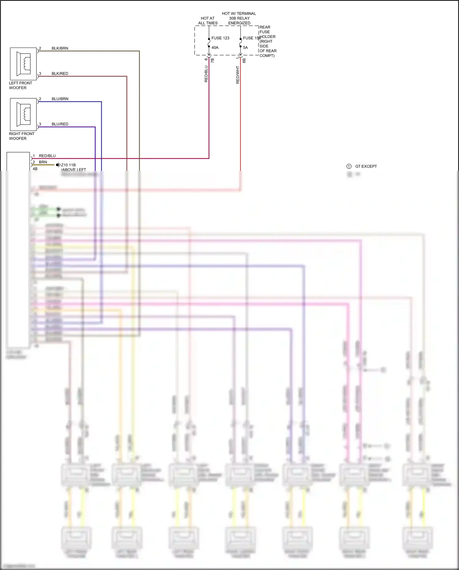 Wiring diagram left front tweeter for BMW M3 F80 (2014-2018) (6 of 6)