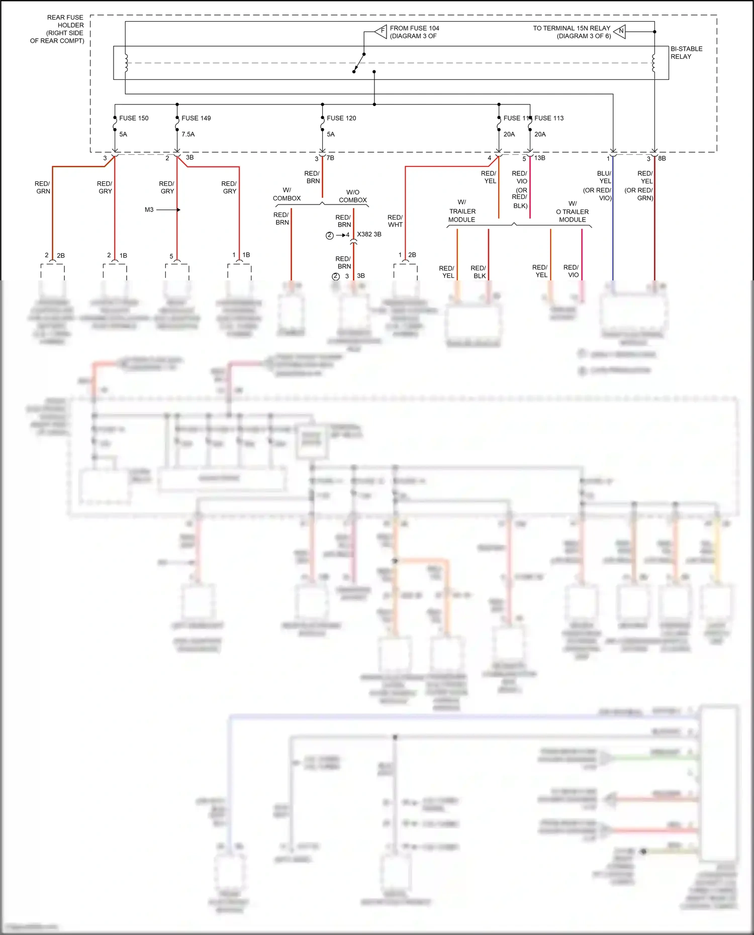 Wiring diagram left headlight for BMW M3 F80 (2014-2018) (8 of 9)