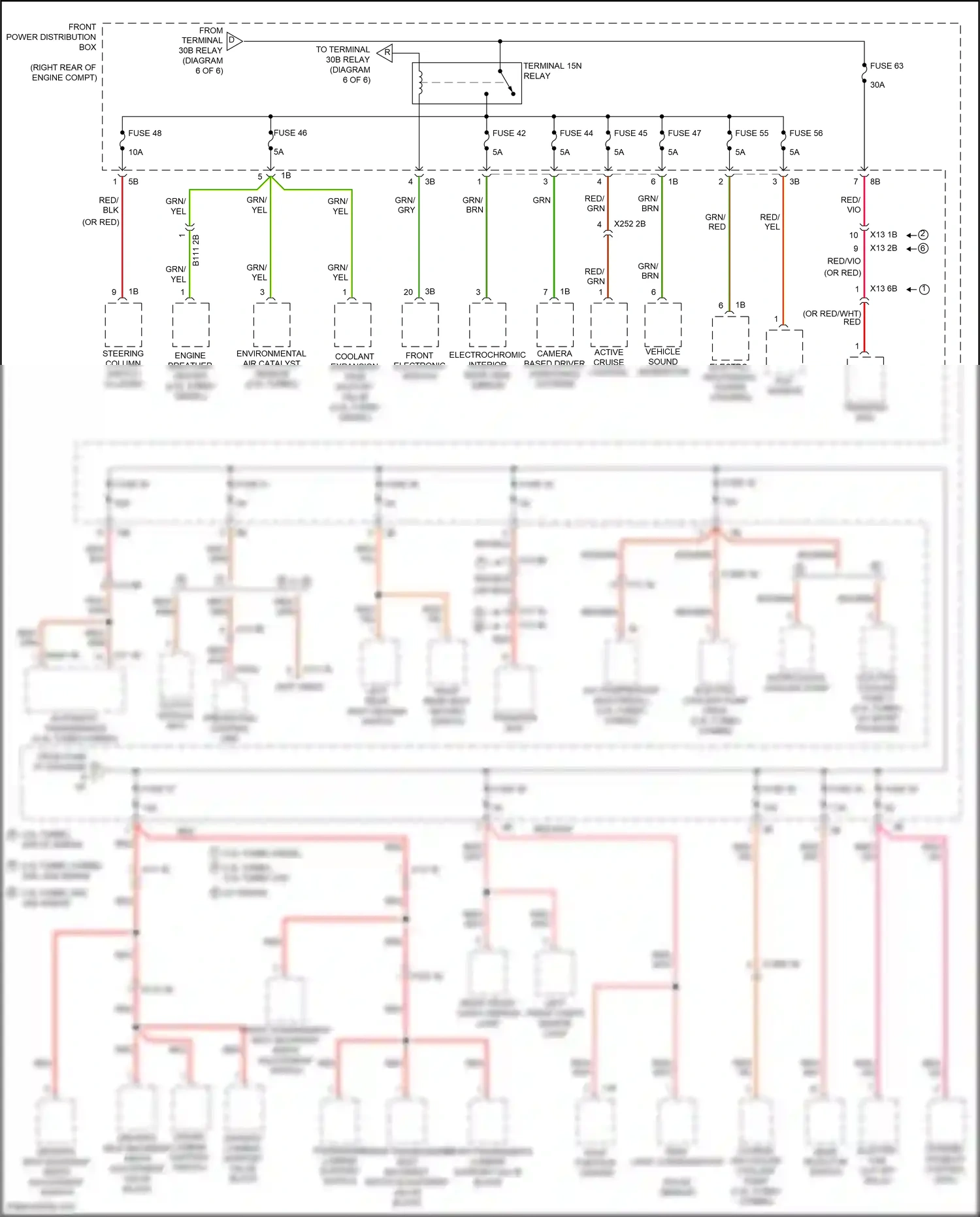 Wiring diagram left rear seat heating switch for BMW M3 F80 (2014-2018) (3 of 4)