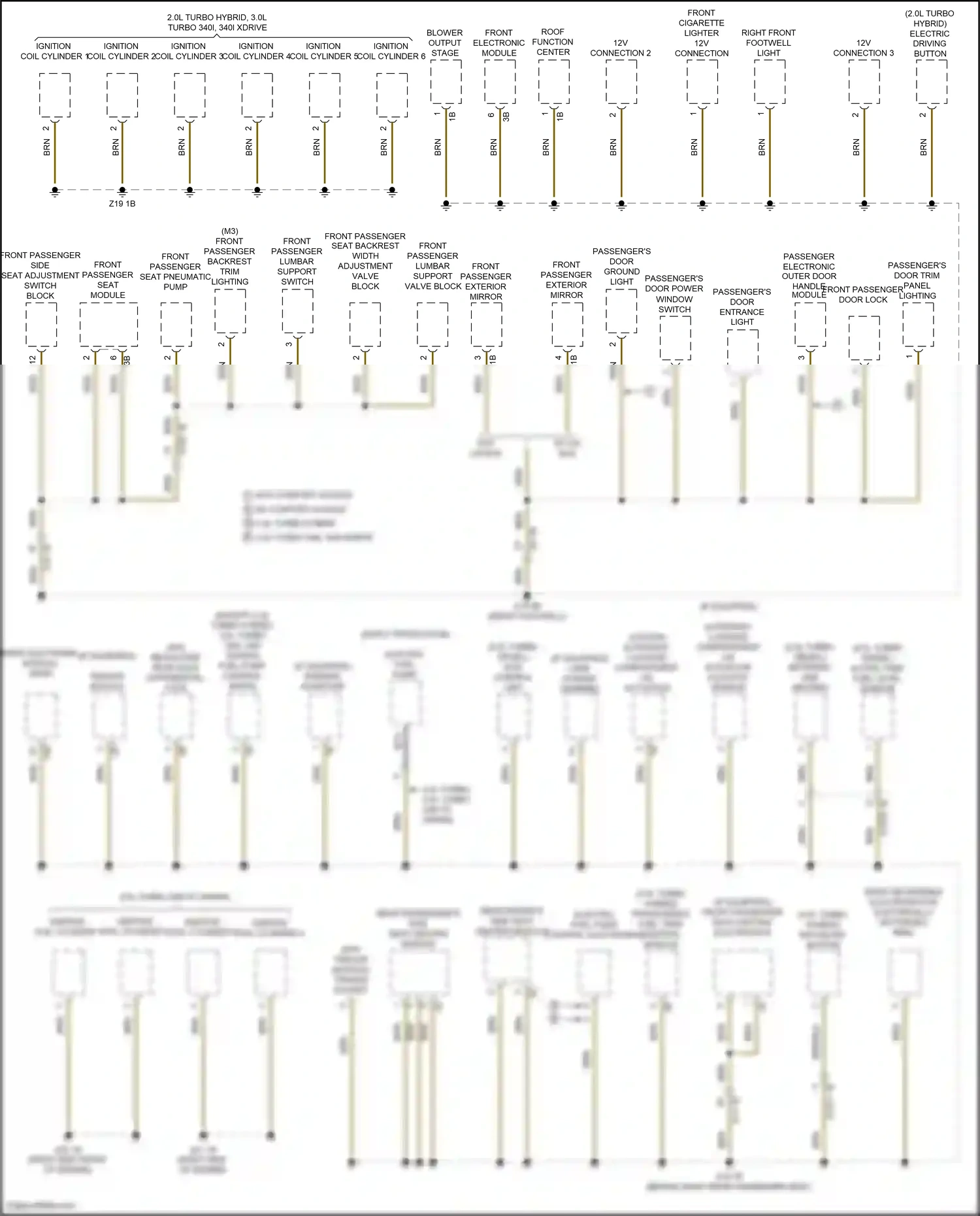 Wiring diagram pressurized fuel tank control module for BMW M3 F80 (2014-2018) (1 of 2)