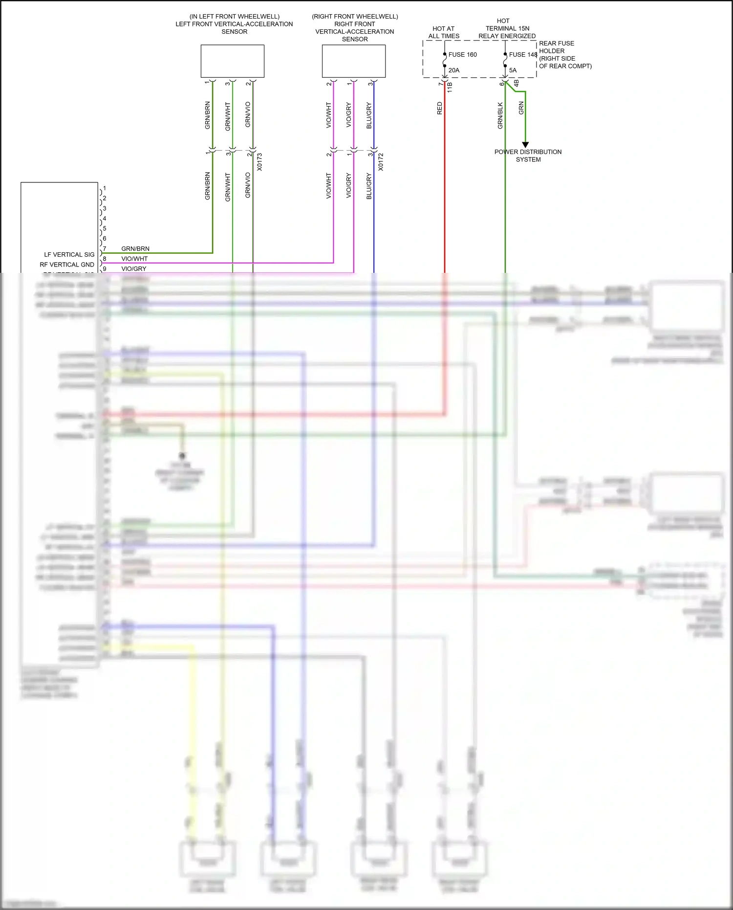 Wiring diagram rr vertical sens for BMW M3 F80 (2014-2018) (1 of 1)