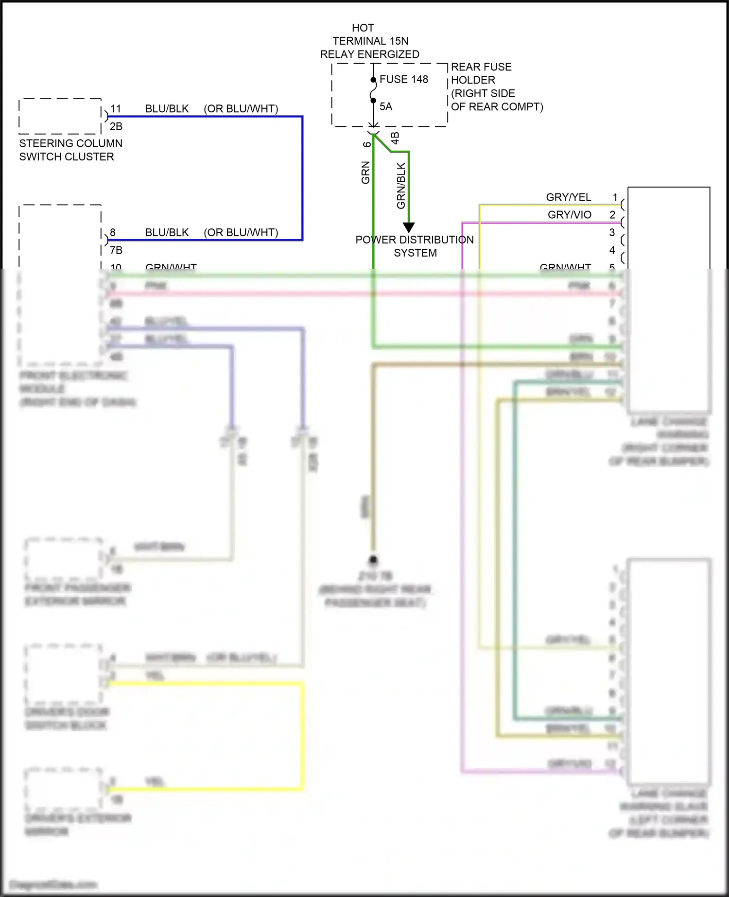 Wiring diagram steering column switch cluster for BMW M3 F80 (2014-2018) (7 of 14)
