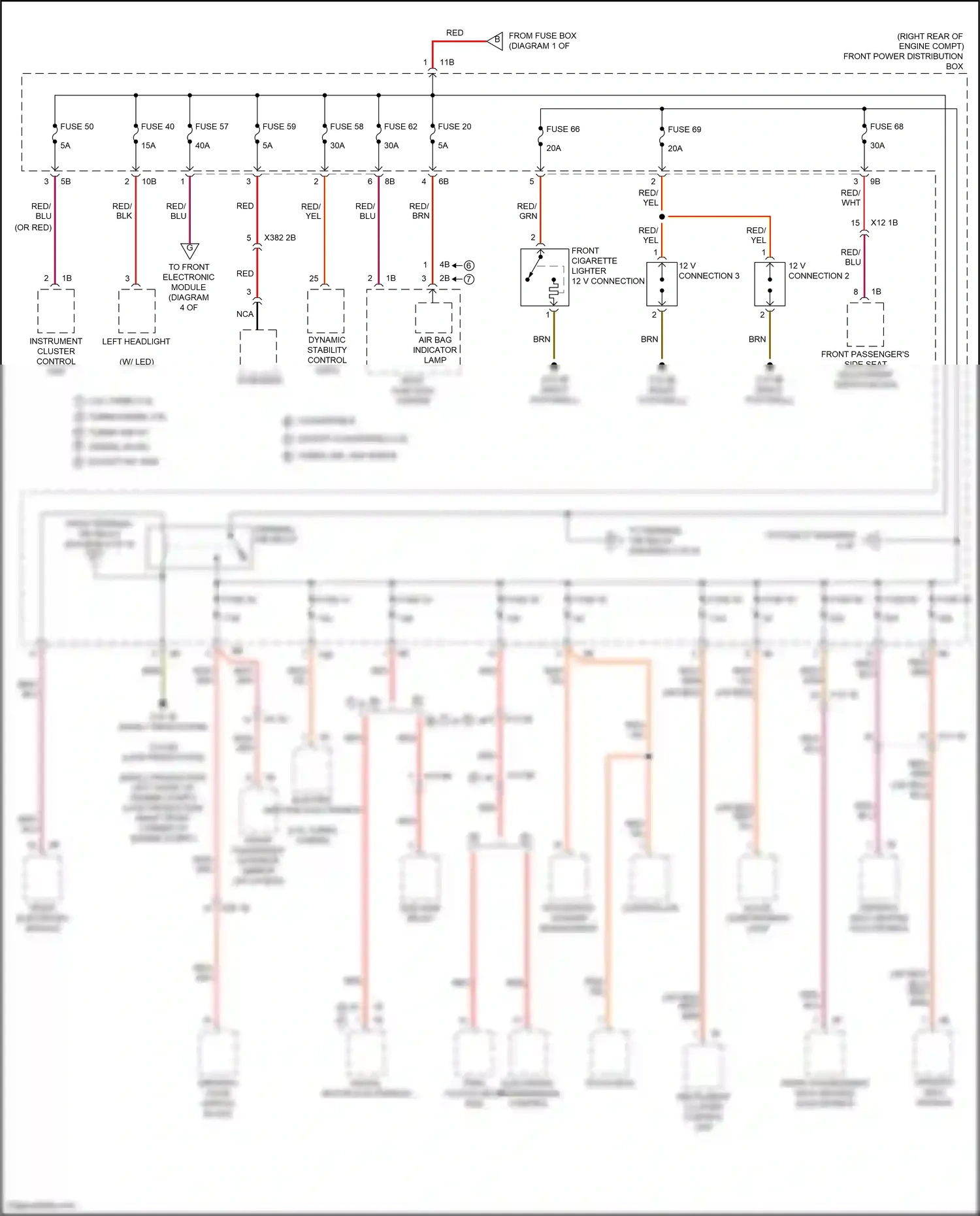 Wiring diagram w/ led for BMW M3 F80 (2014-2018) (2 of 2)