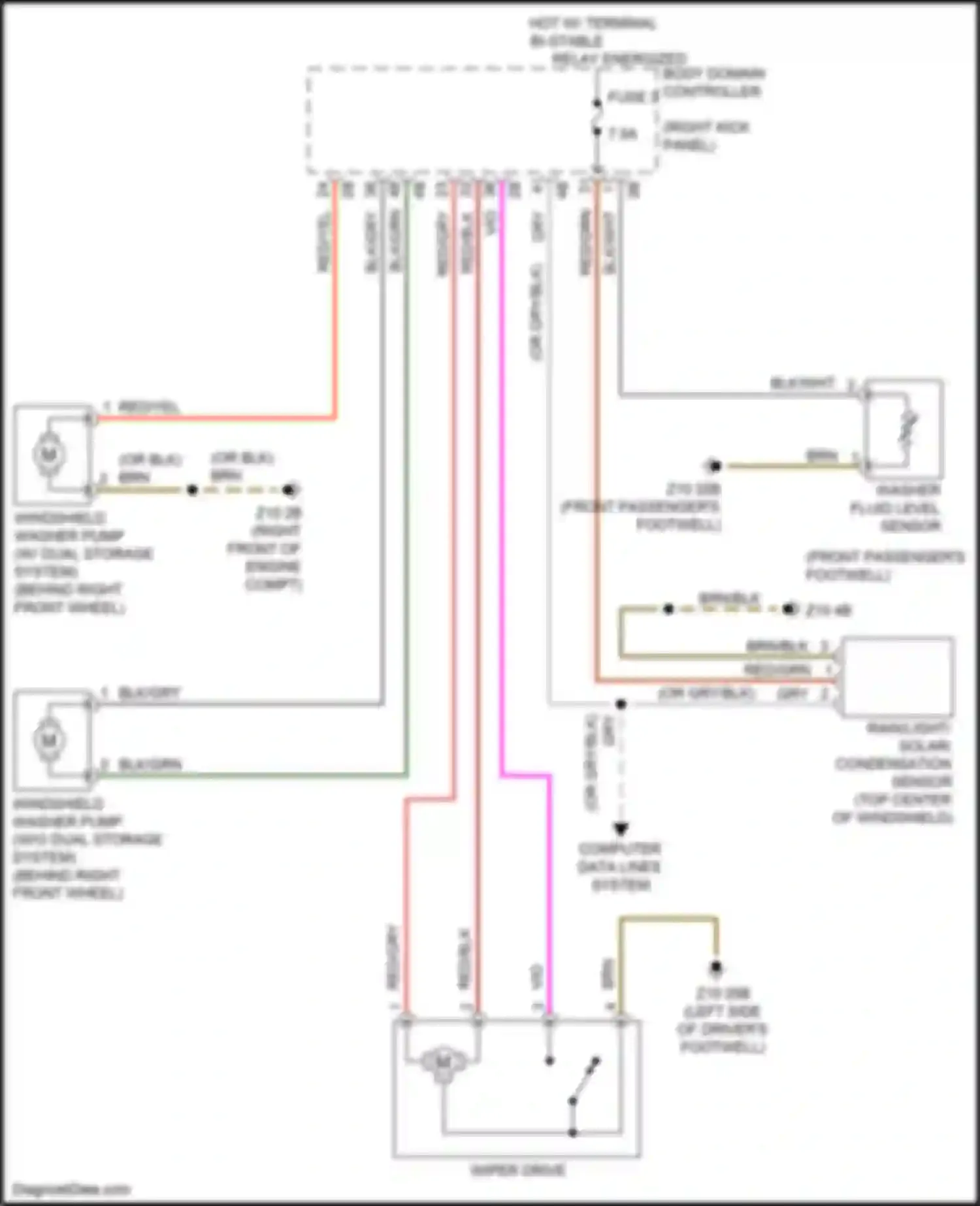 M3 BMW G80 (2020-2024): Wiper/washer circuit