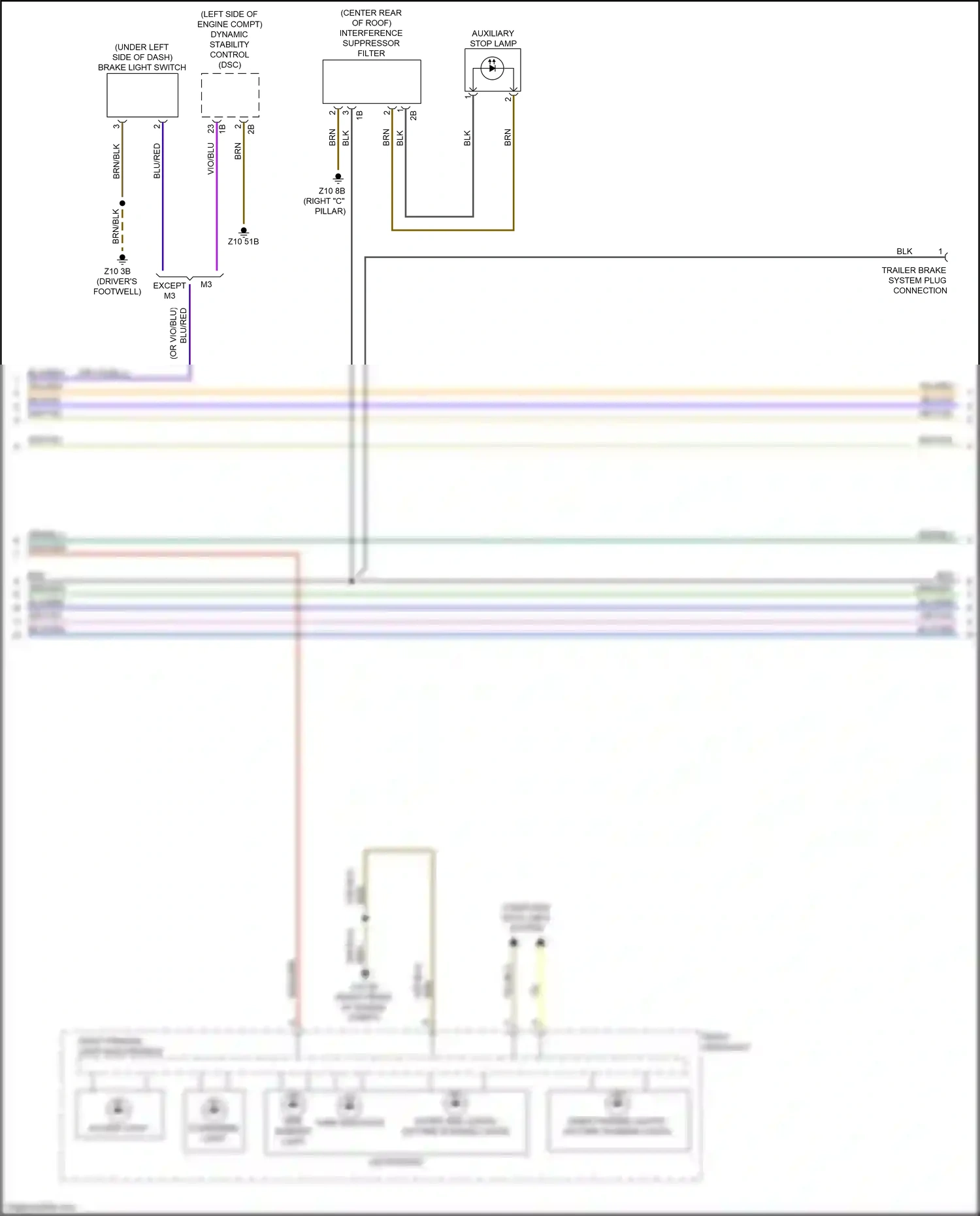 Wiring diagram accent light for BMW M3 G80 (2020-2024) (2 of 2)