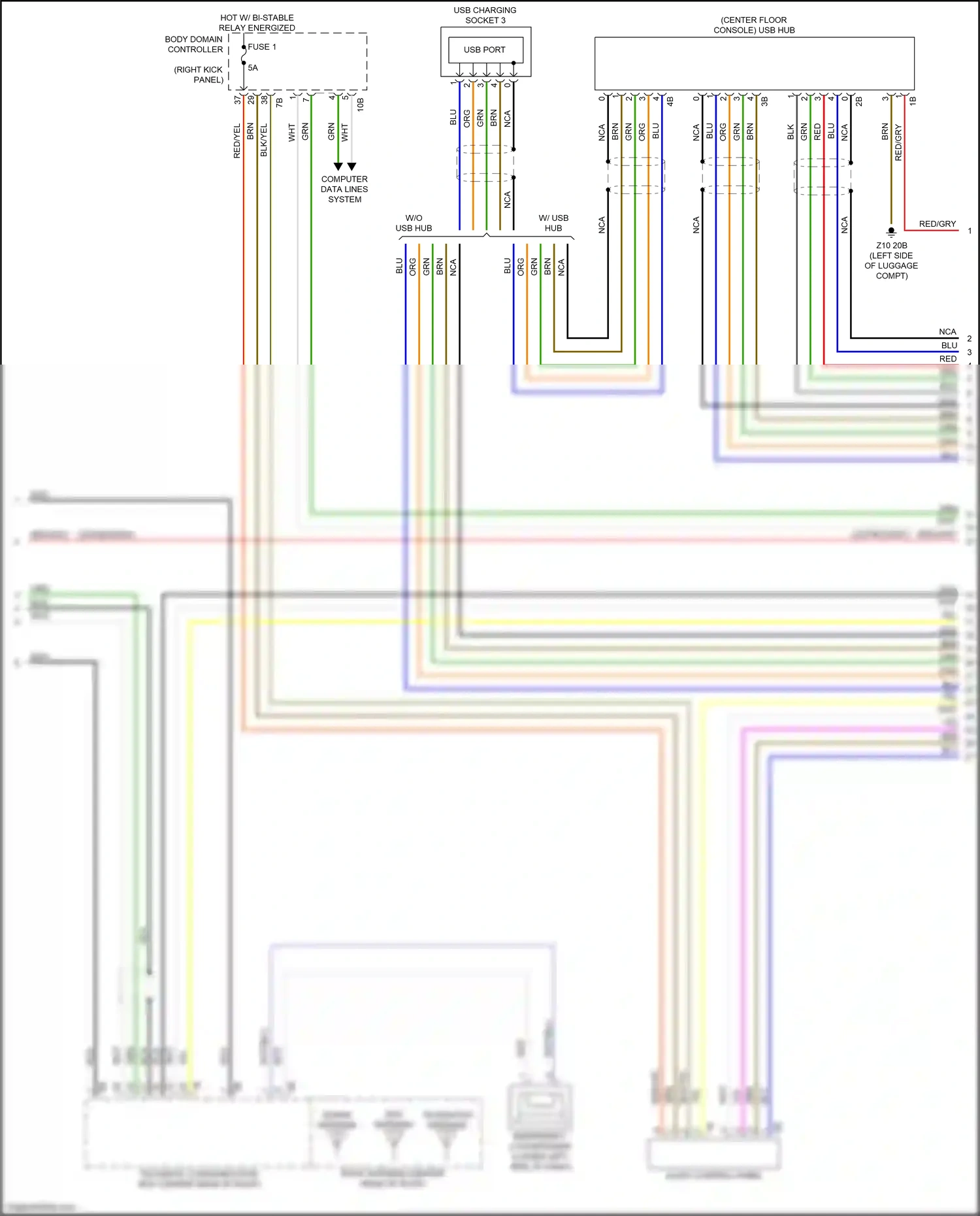Wiring diagram audio control panel for BMW M3 G80 (2020-2024) (4 of 16)