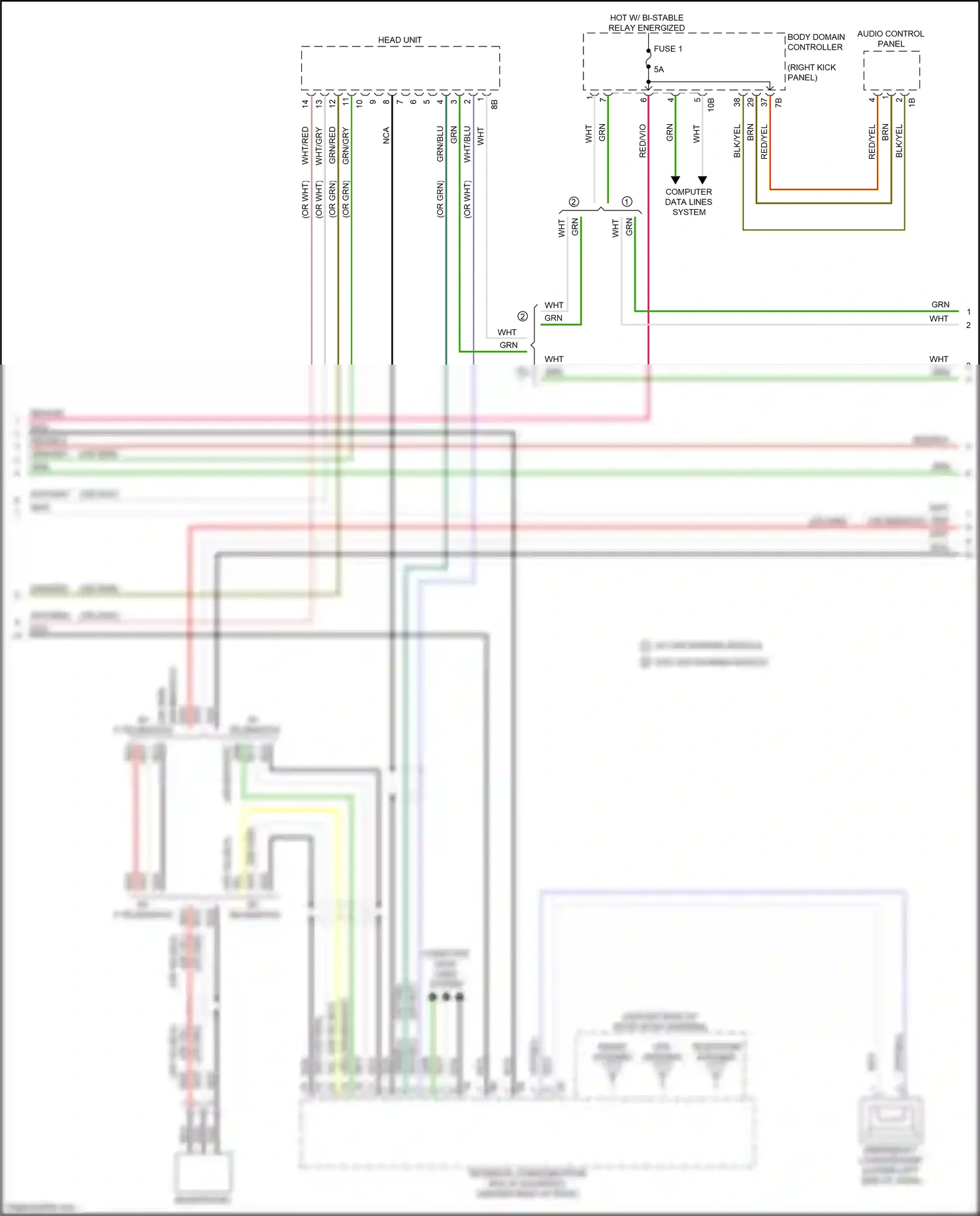 Wiring diagram body domain controller for BMW M3 G80 (2020-2024) (18 of 47)