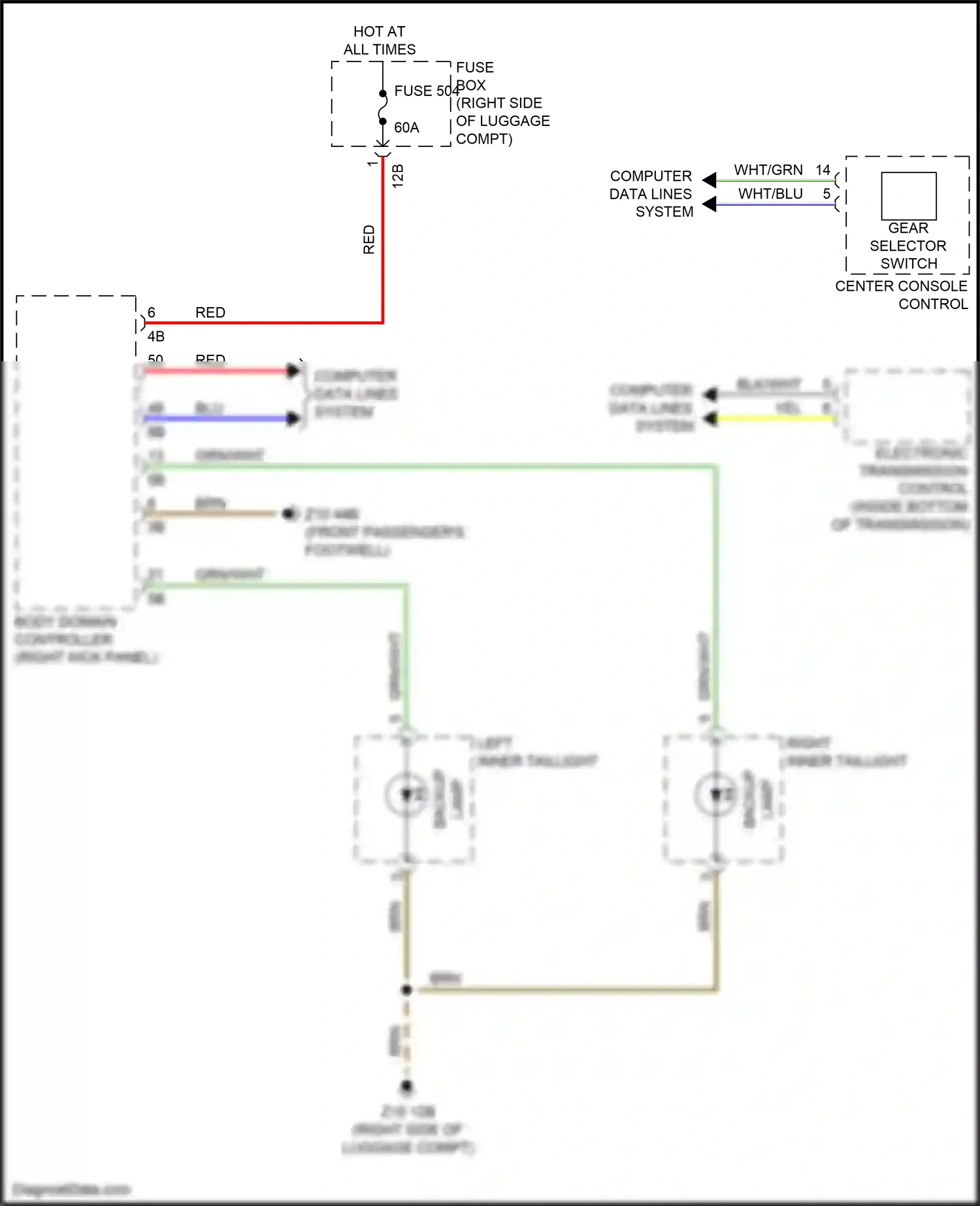 Wiring diagram center console control for BMW M3 G80 (2020-2024) (1 of 3)