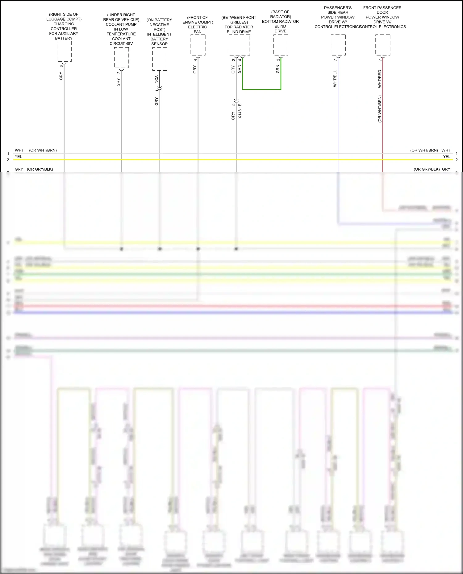 Wiring diagram charging controller for auxiliary battery for BMW M3 G80 (2020-2024) (1 of 2)