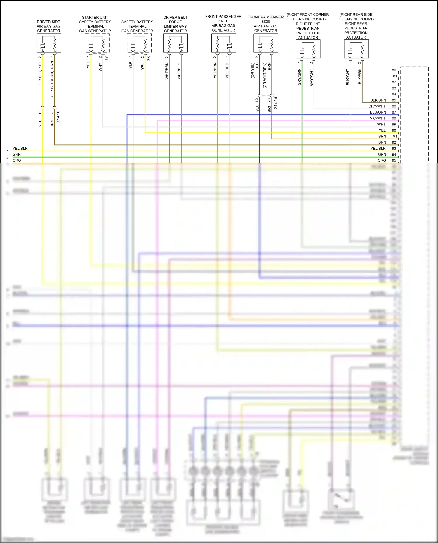 Wiring diagram crash safety module for BMW M3 G80 (2020-2024) (9 of 10)