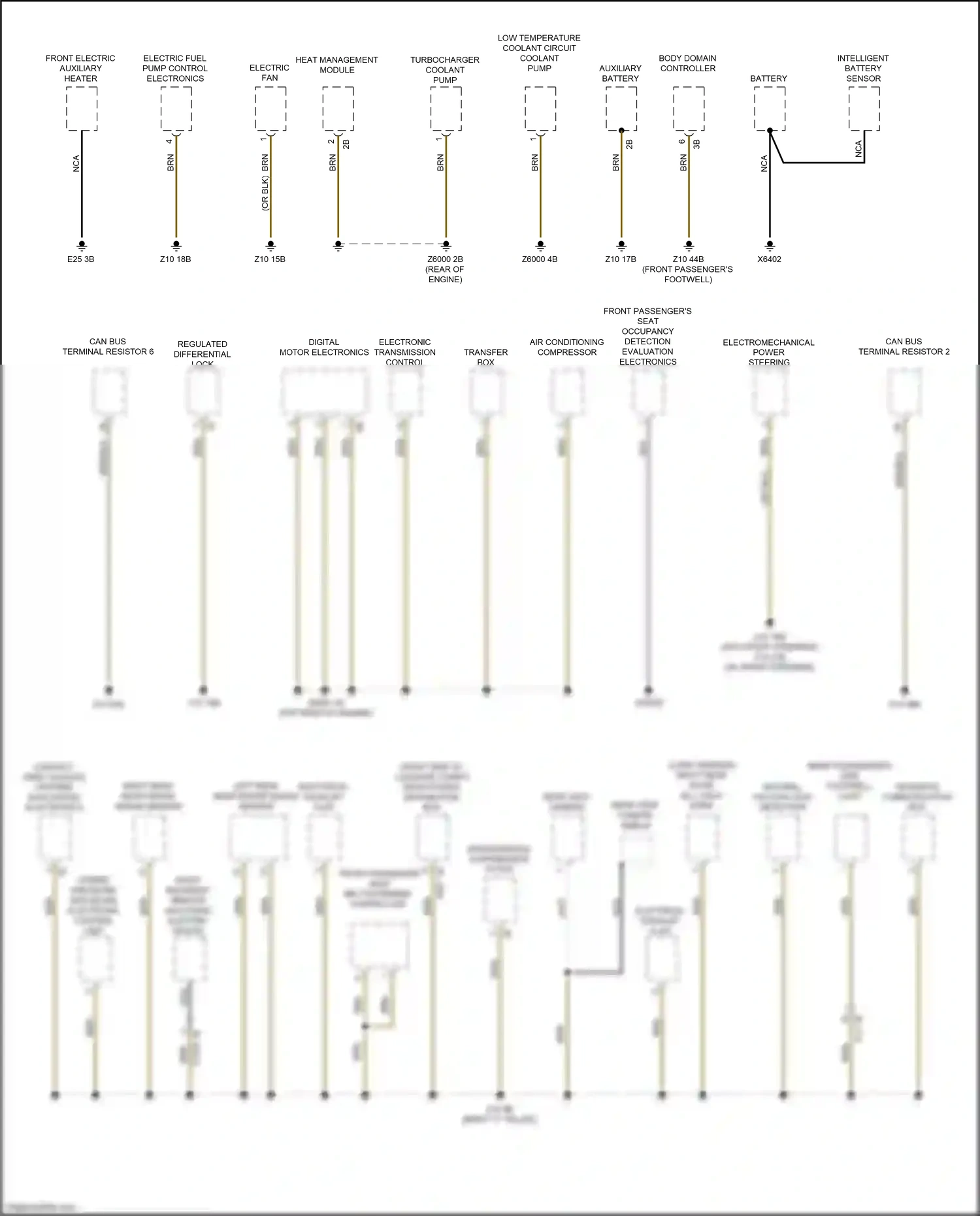 Wiring diagram electronic transmission control for BMW M3 G80 (2020-2024) (4 of 6)