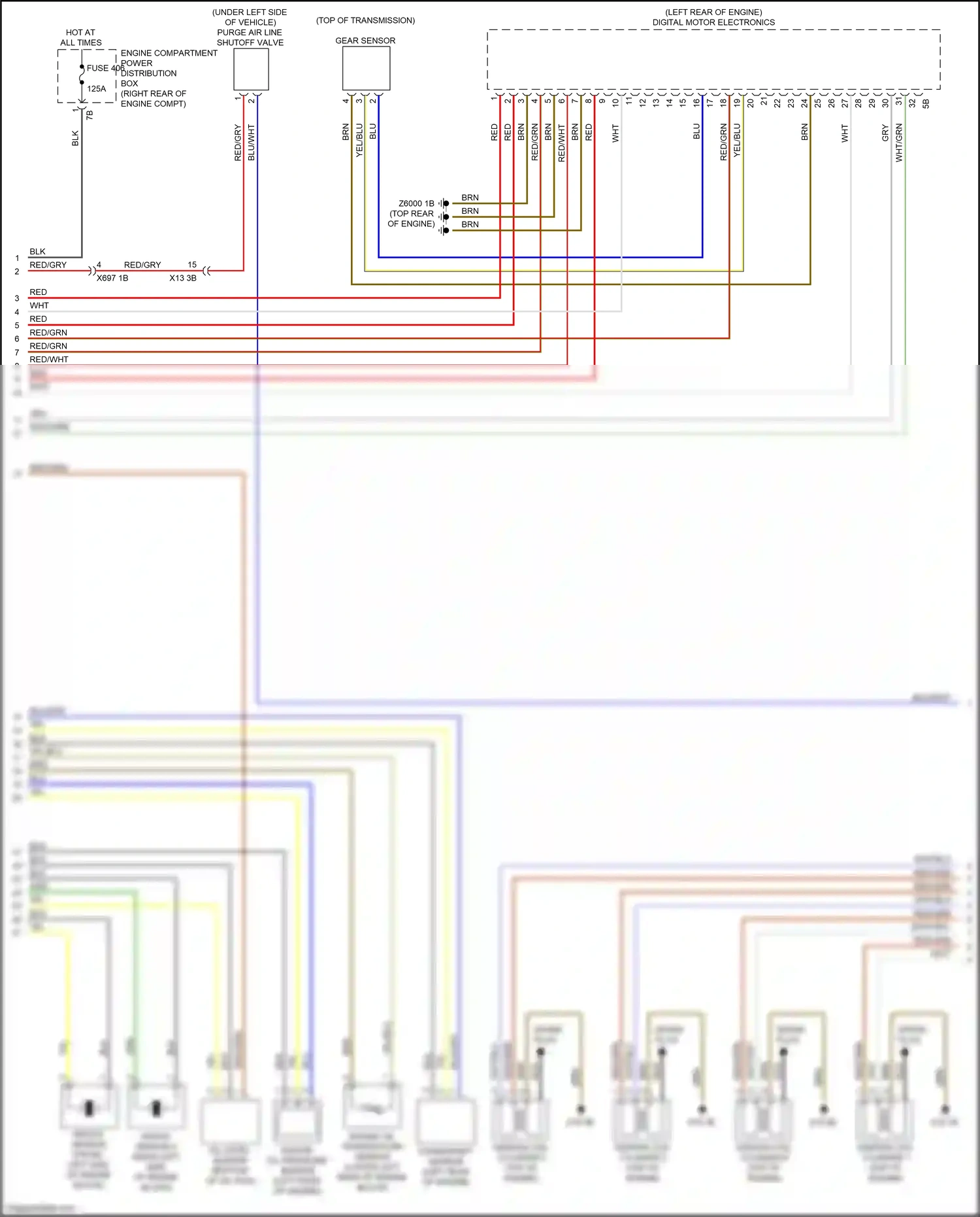 Wiring diagram engine compartment power distribution box for BMW M3 G80 (2020-2024) (10 of 10)