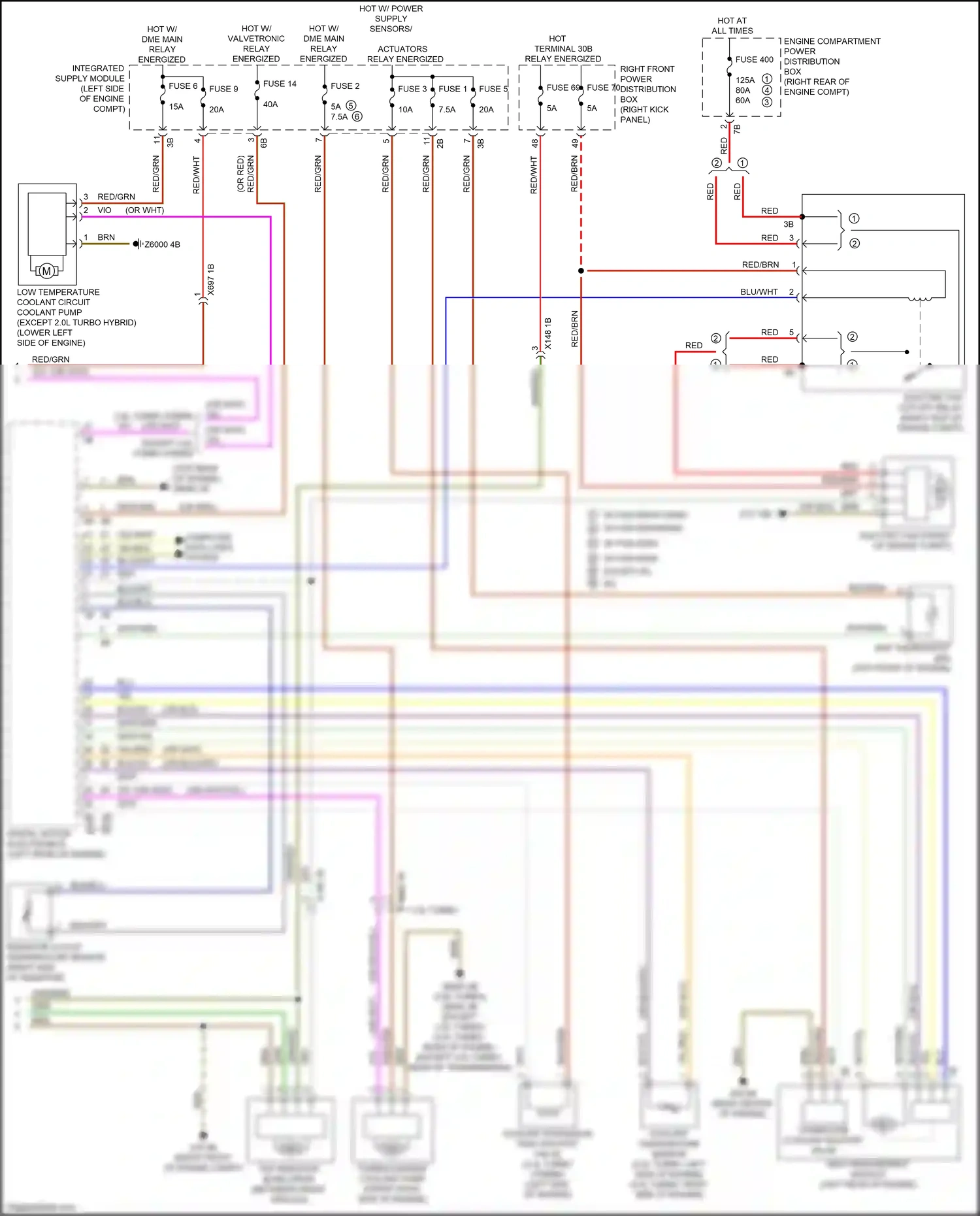 Wiring diagram fuse 9 for BMW M3 G80 (2020-2024) (1 of 2)