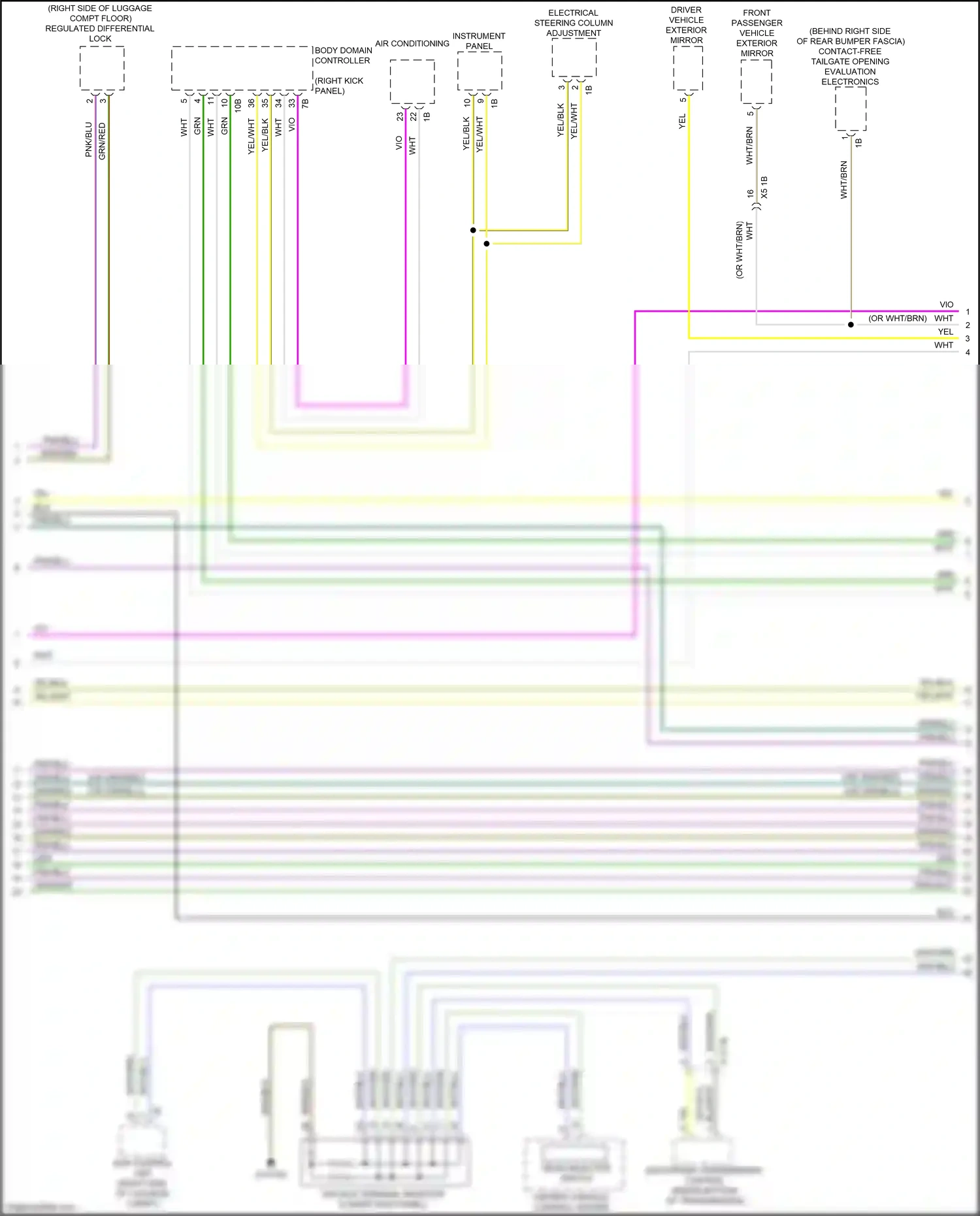 Wiring diagram gear selector switch for BMW M3 G80 (2020-2024) (3 of 4)