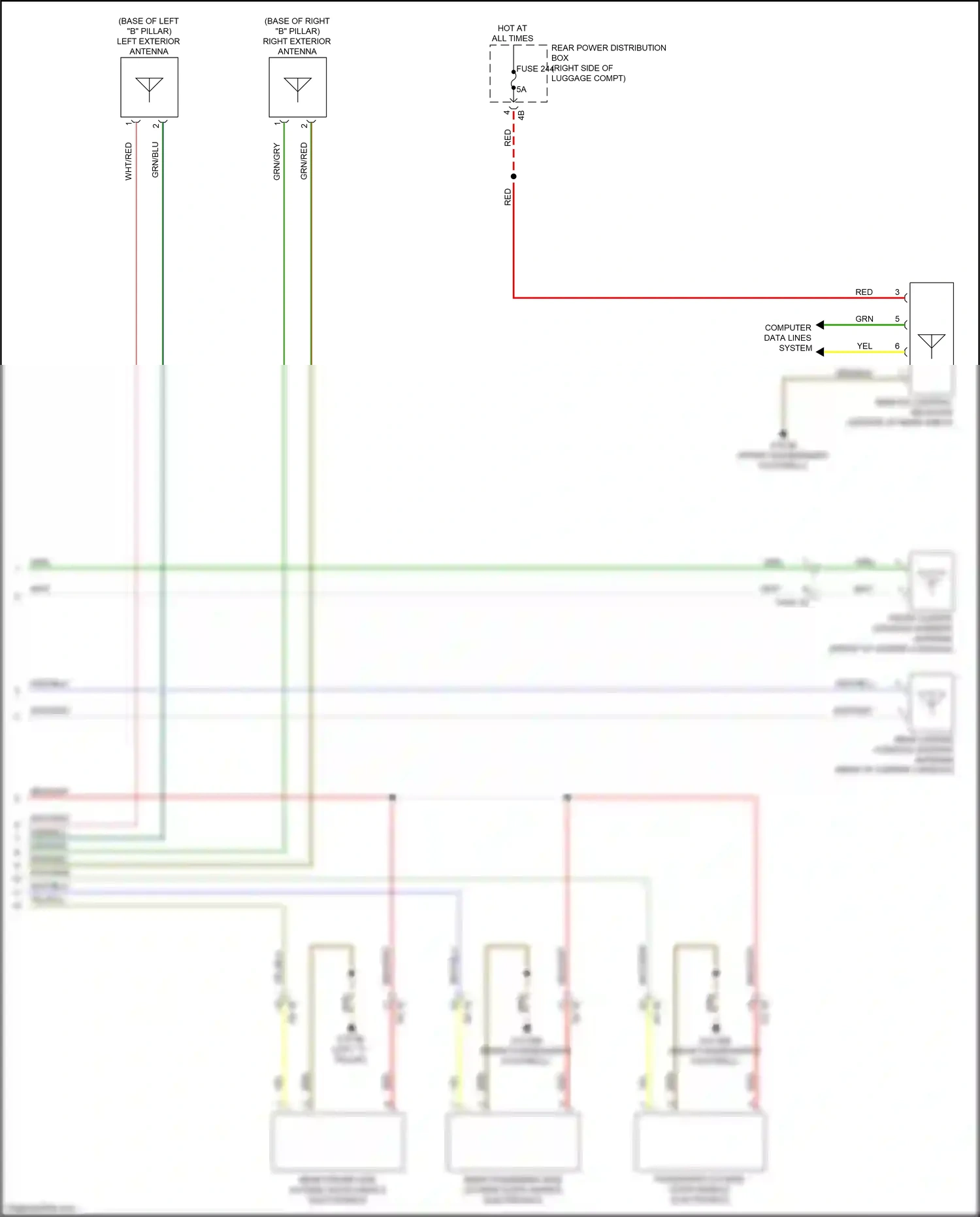 Wiring diagram left "c" pillar) for BMW M3 G80 (2020-2024) (1 of 7)