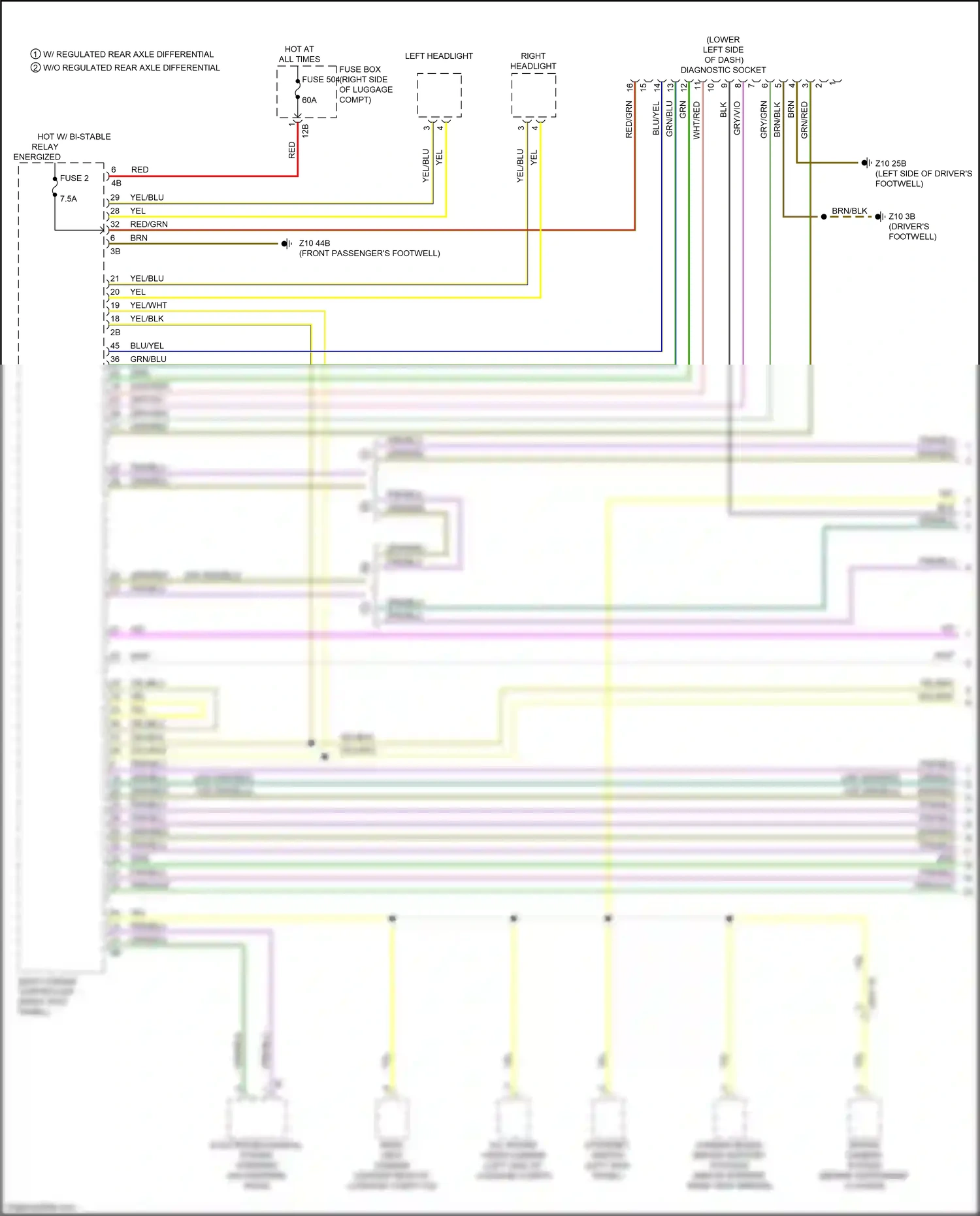 BMW M3 G80 (2020-2024) left headlight wiring diagram  (1 of 4)