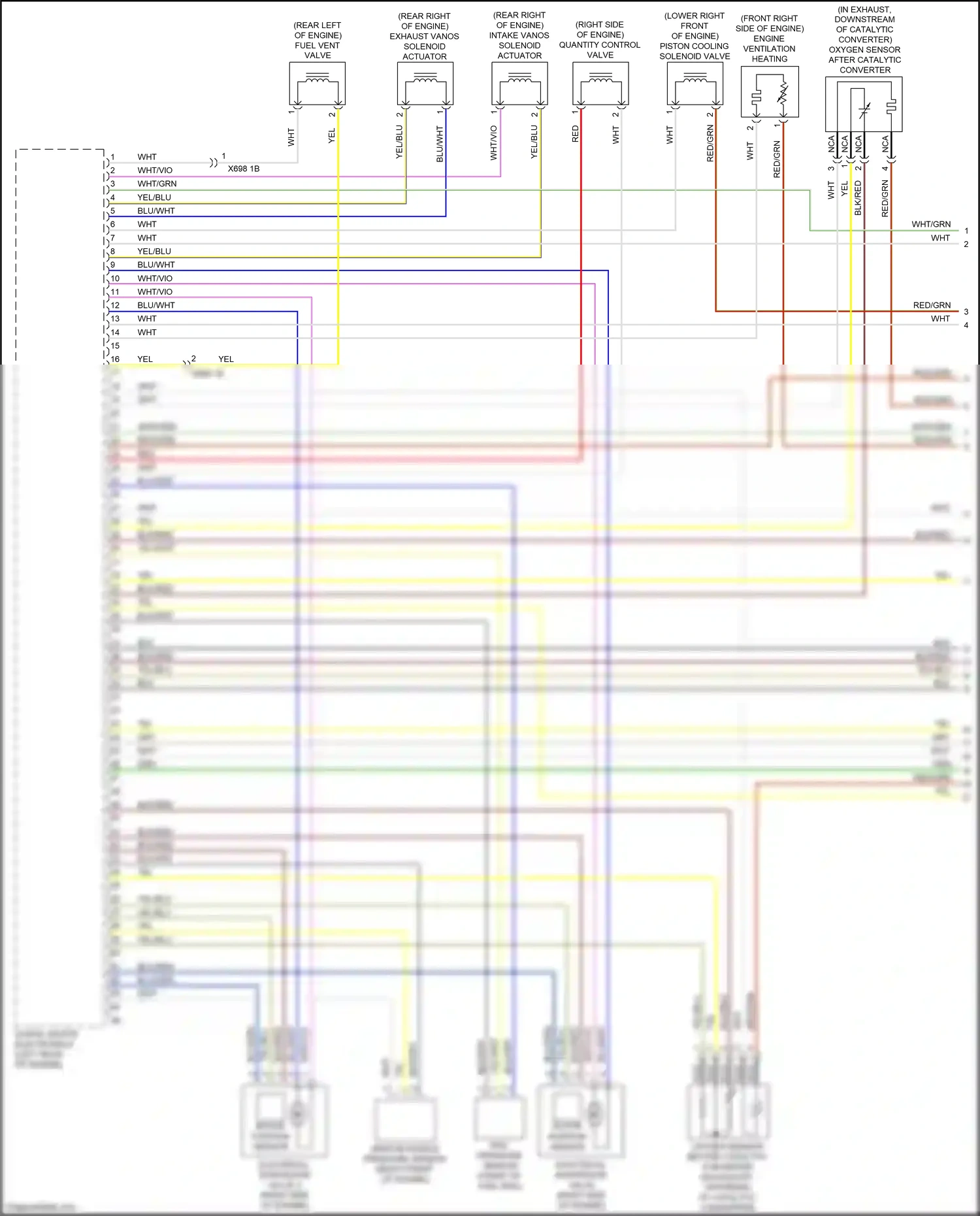 Wiring diagram oxygen sensor before catalytic converter for BMW M3 G80 (2020-2024) (1 of 1)