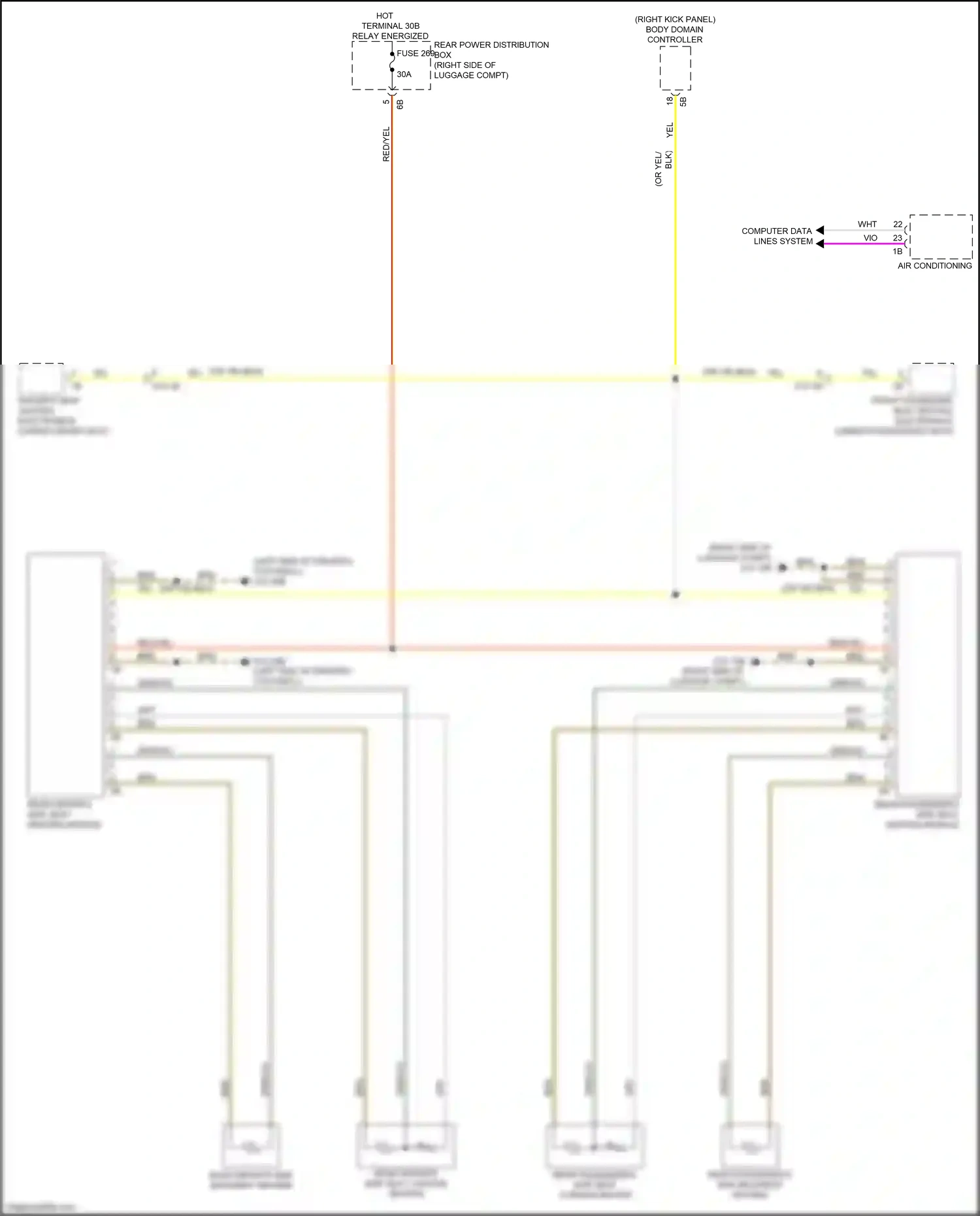 Wiring diagram rear driver's side seat heating module for BMW M3 G80 (2020-2024) (5 of 5)