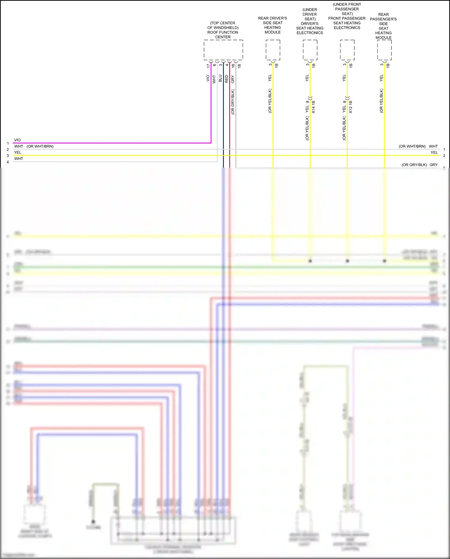 Wiring diagram rear passenger's side seat heating module for BMW M3 G80 (2020-2024) (1 of 5)
