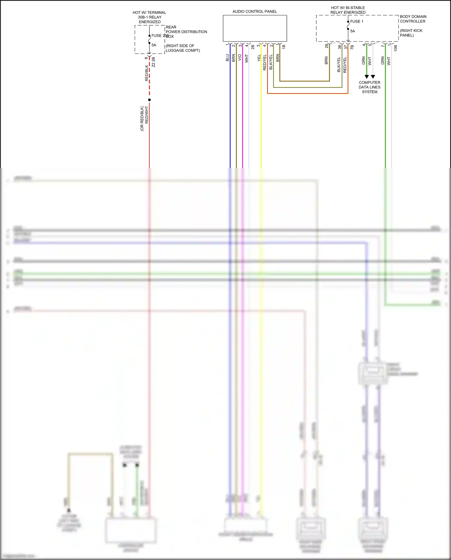Wiring diagram right front mid-range speaker for BMW M3 G80 (2020-2024) (1 of 14)