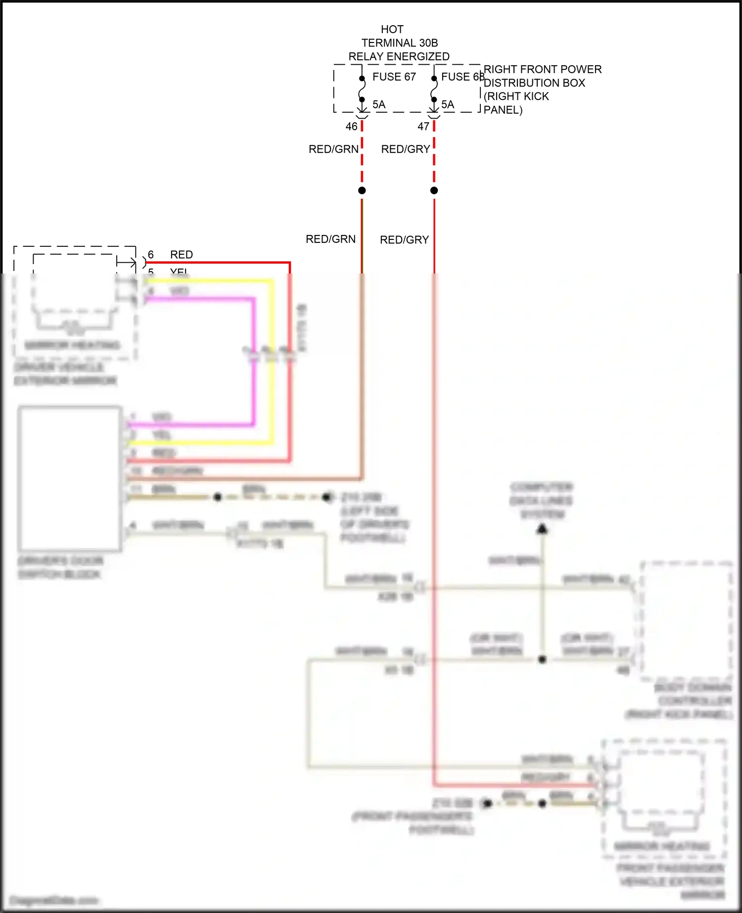 Wiring diagram right front power distribution box for BMW M3 G80 (2020-2024) (24 of 65)
