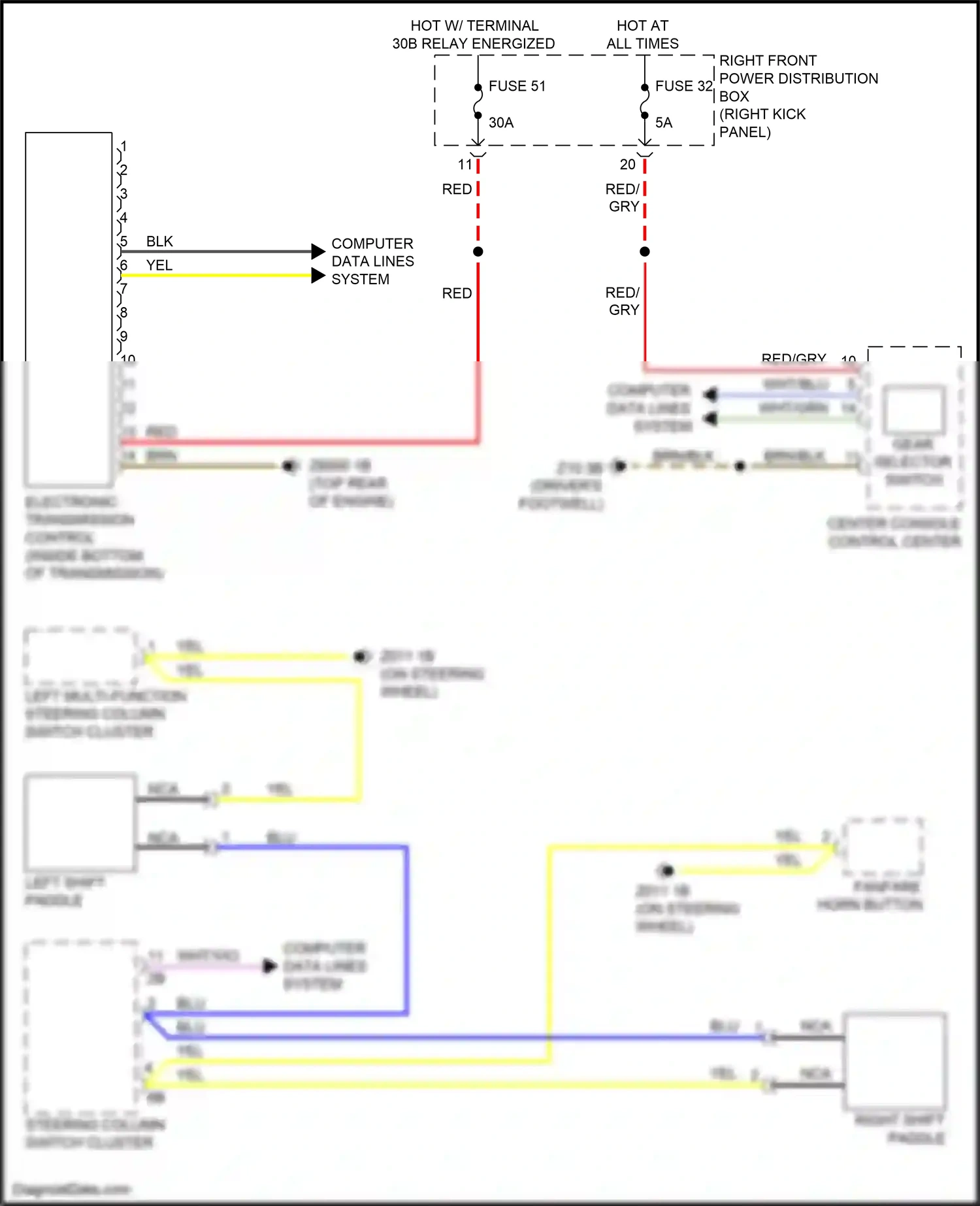 Wiring diagram steering column switch cluster for BMW M3 G80 (2020-2024) (2 of 12)