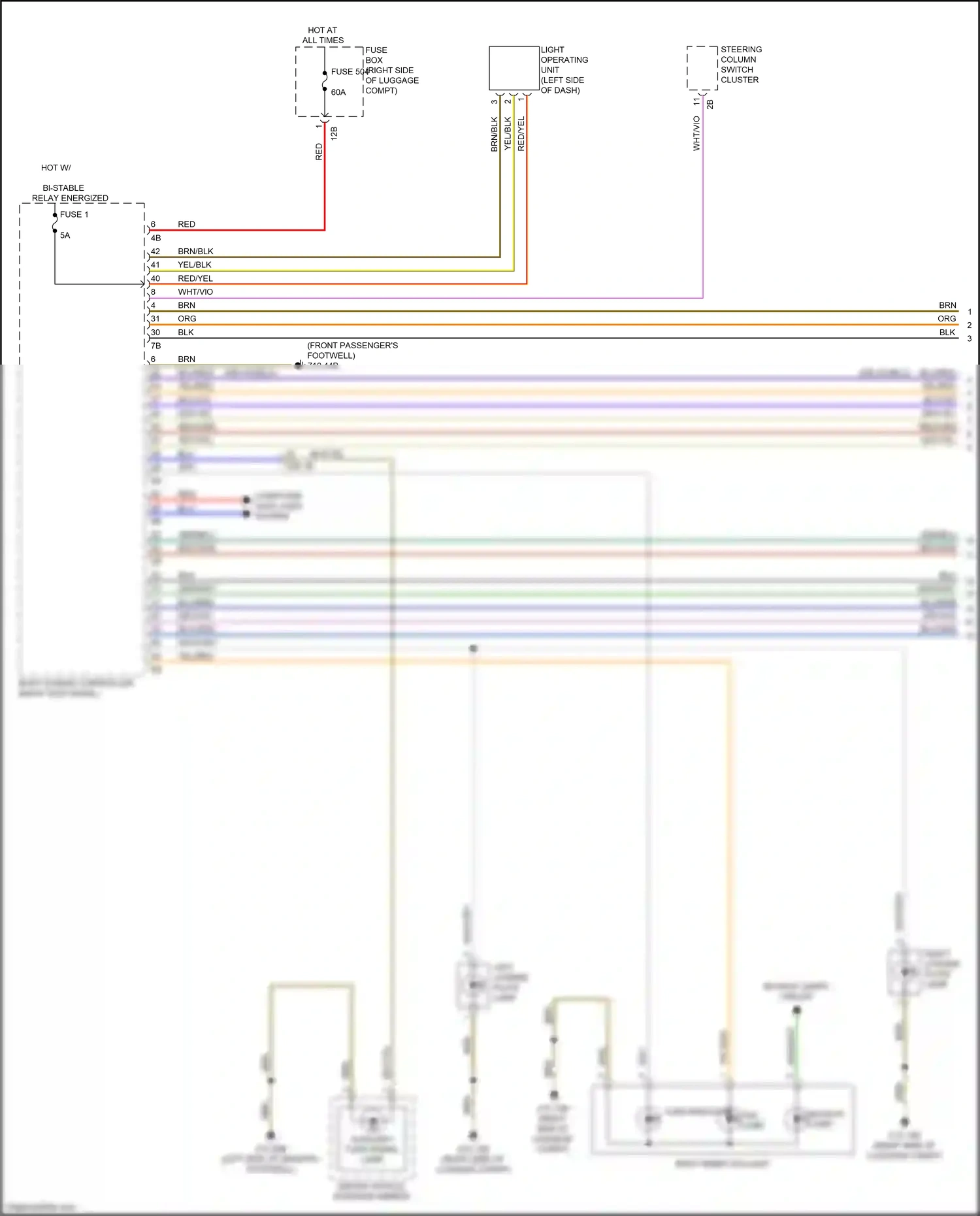 Wiring diagram steering column switch cluster for BMW M3 G80 (2020-2024) (5 of 12)