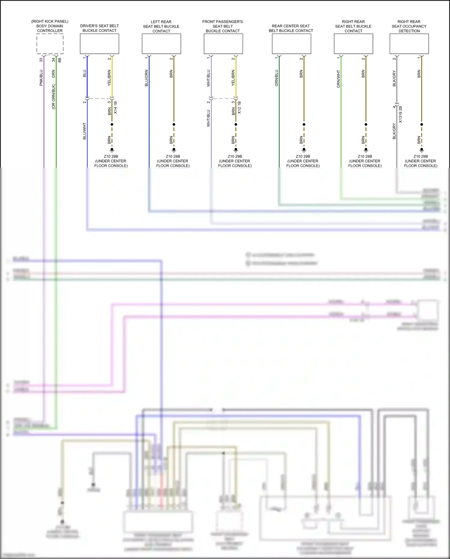 Wiring diagram w/ extendable thigh support for BMW M3 G80 (2020-2024) (3 of 3)
