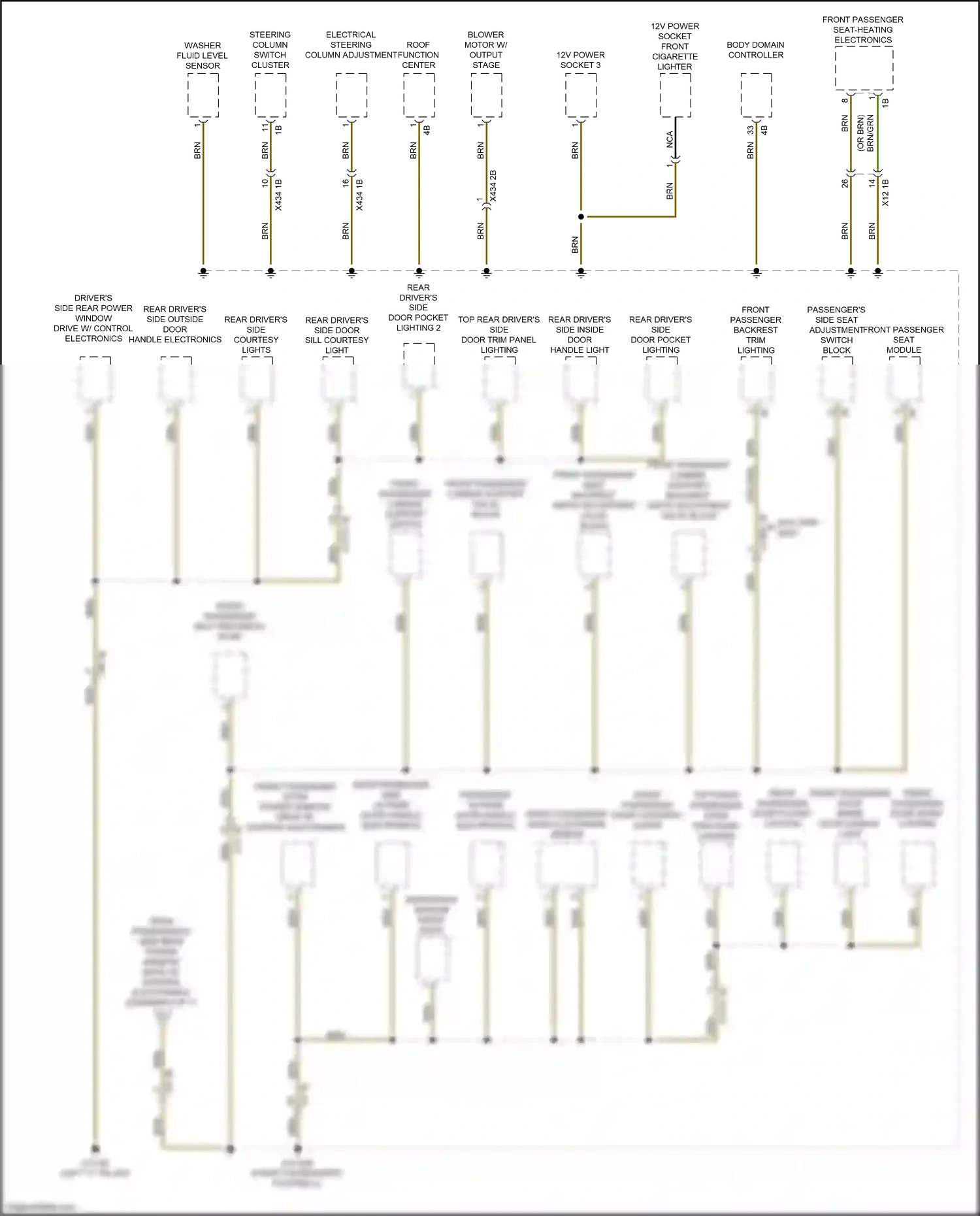 Wiring diagram washer fluid level sensor for BMW M3 G80 (2020-2024) (1 of 2)