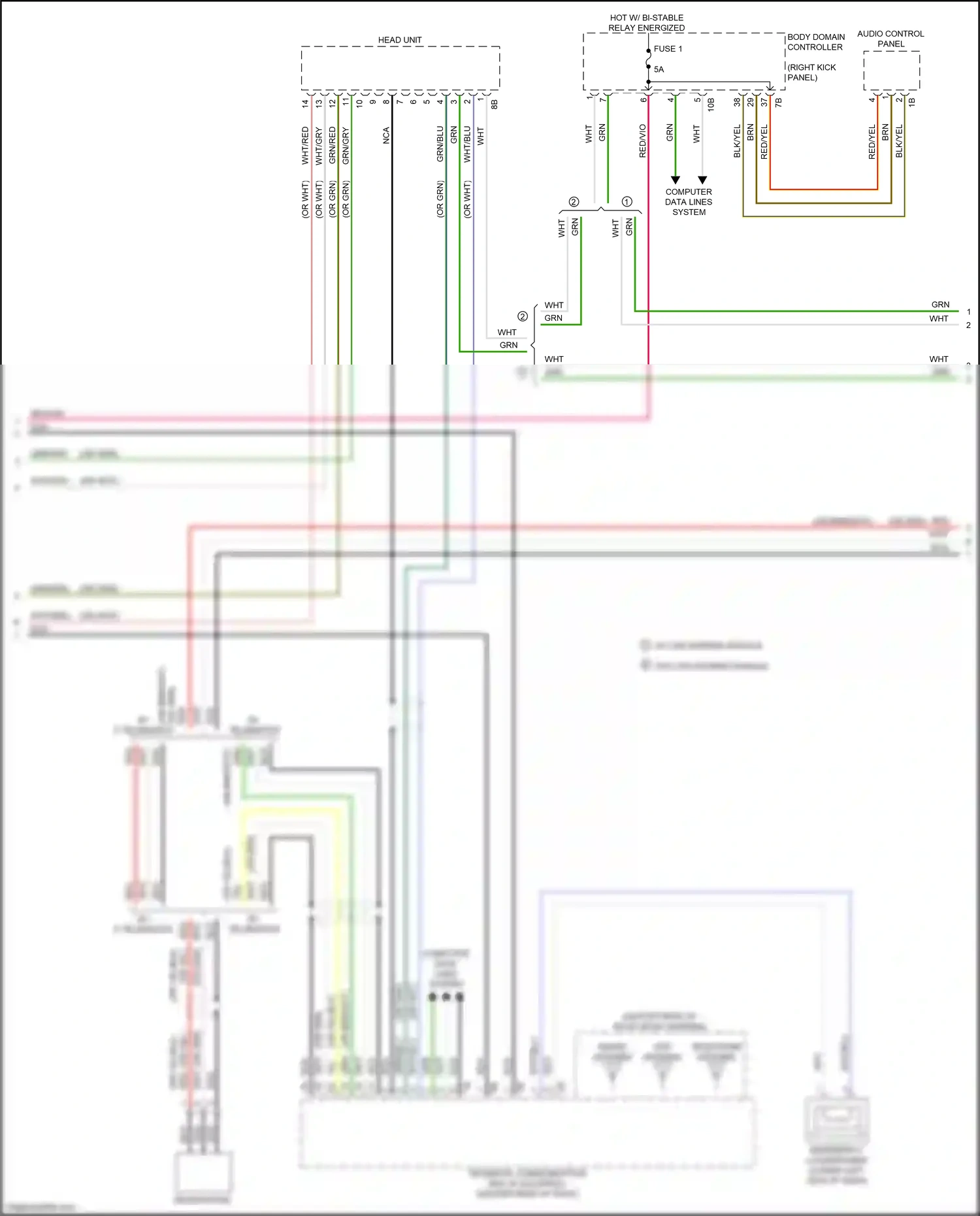 Wiring diagram w/o car sharing module for BMW M3 G80 (2020-2024) (3 of 6)
