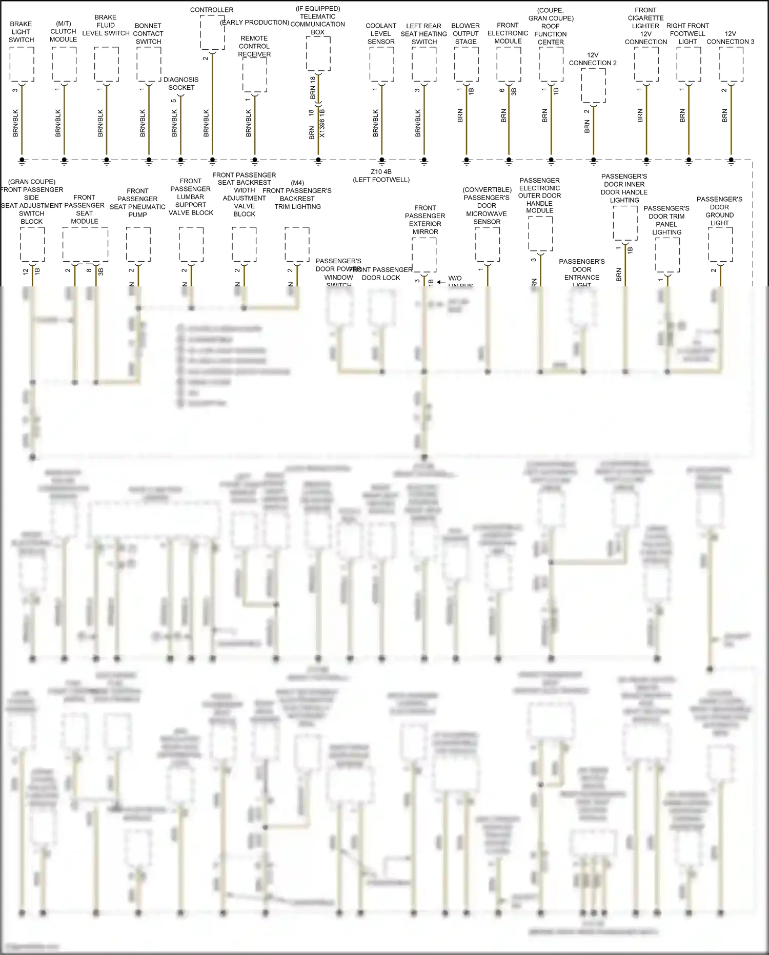 BMW M4 F82/F83 facelift (2017-2020) brake light switch wiring diagram  (4 of 5)
