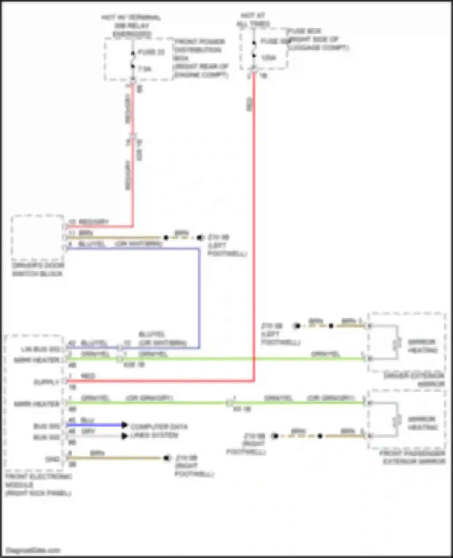 Wiring diagram bus sig for BMW M4 F82/F83 facelift (2017-2020) (8 of 9)