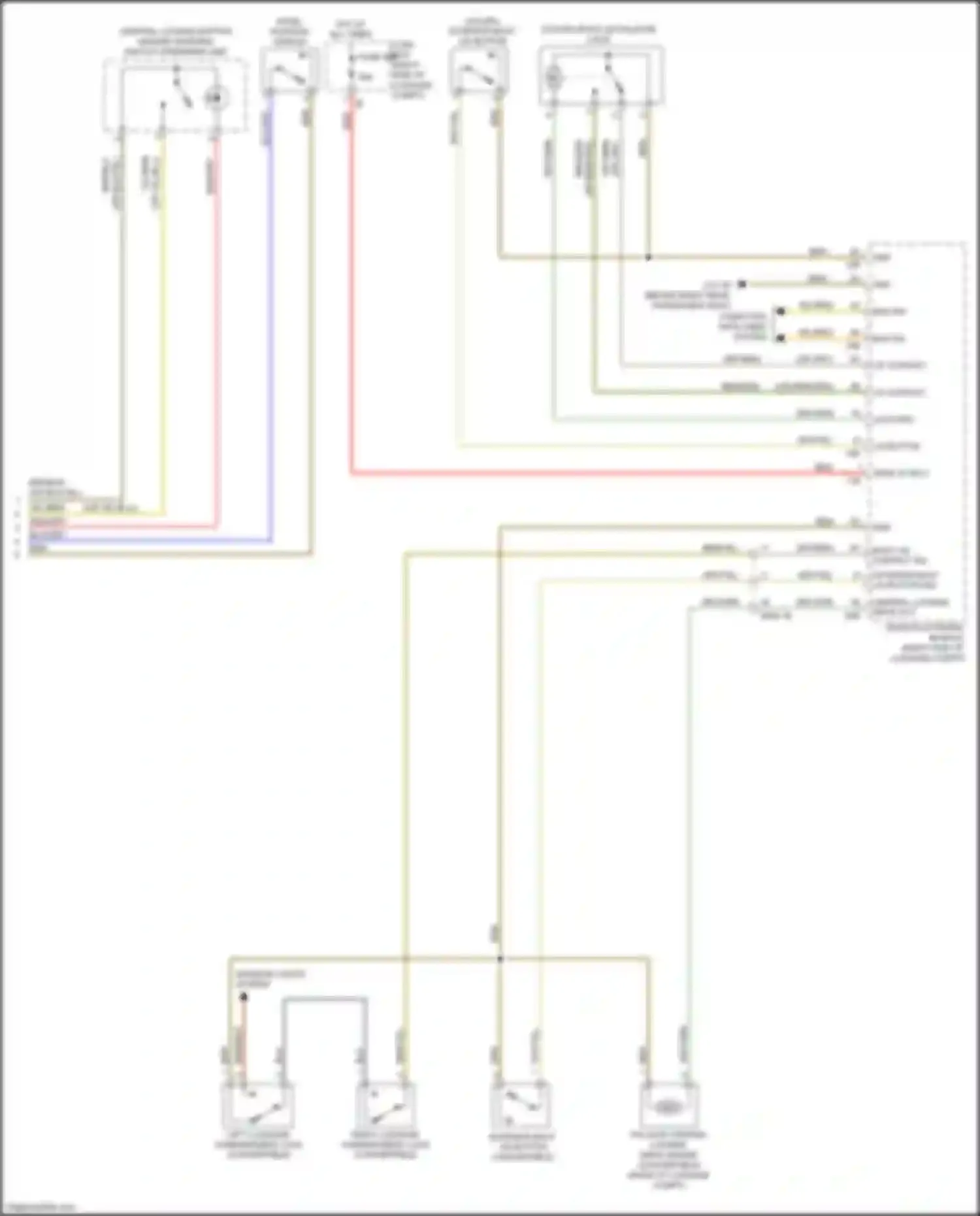 Wiring diagram central locking button hazard warning switch operating unit for BMW M4 F82/F83 facelift (2017-2020) (1 of 4)