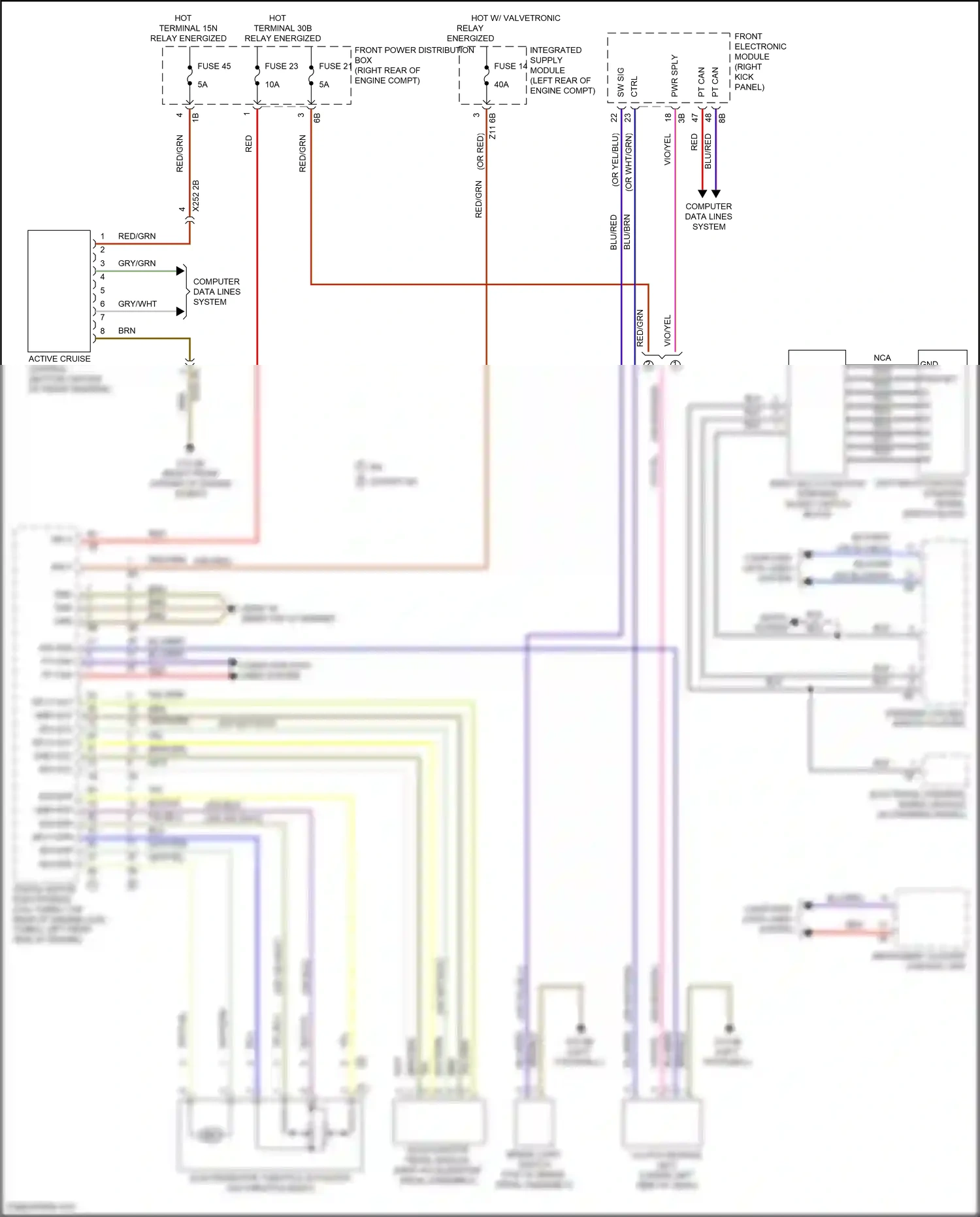 BMW M4 F82/F83 facelift (2017-2020) electronic steering wheel module wiring diagram  (2 of 4)