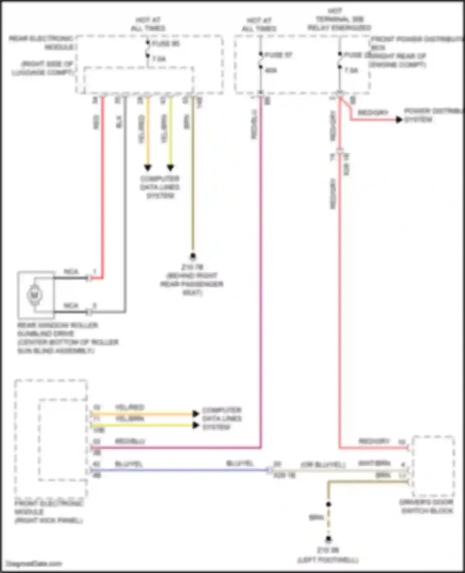 Wiring diagram front power distribution box for BMW M4 F82/F83 facelift (2017-2020) (9 of 61)