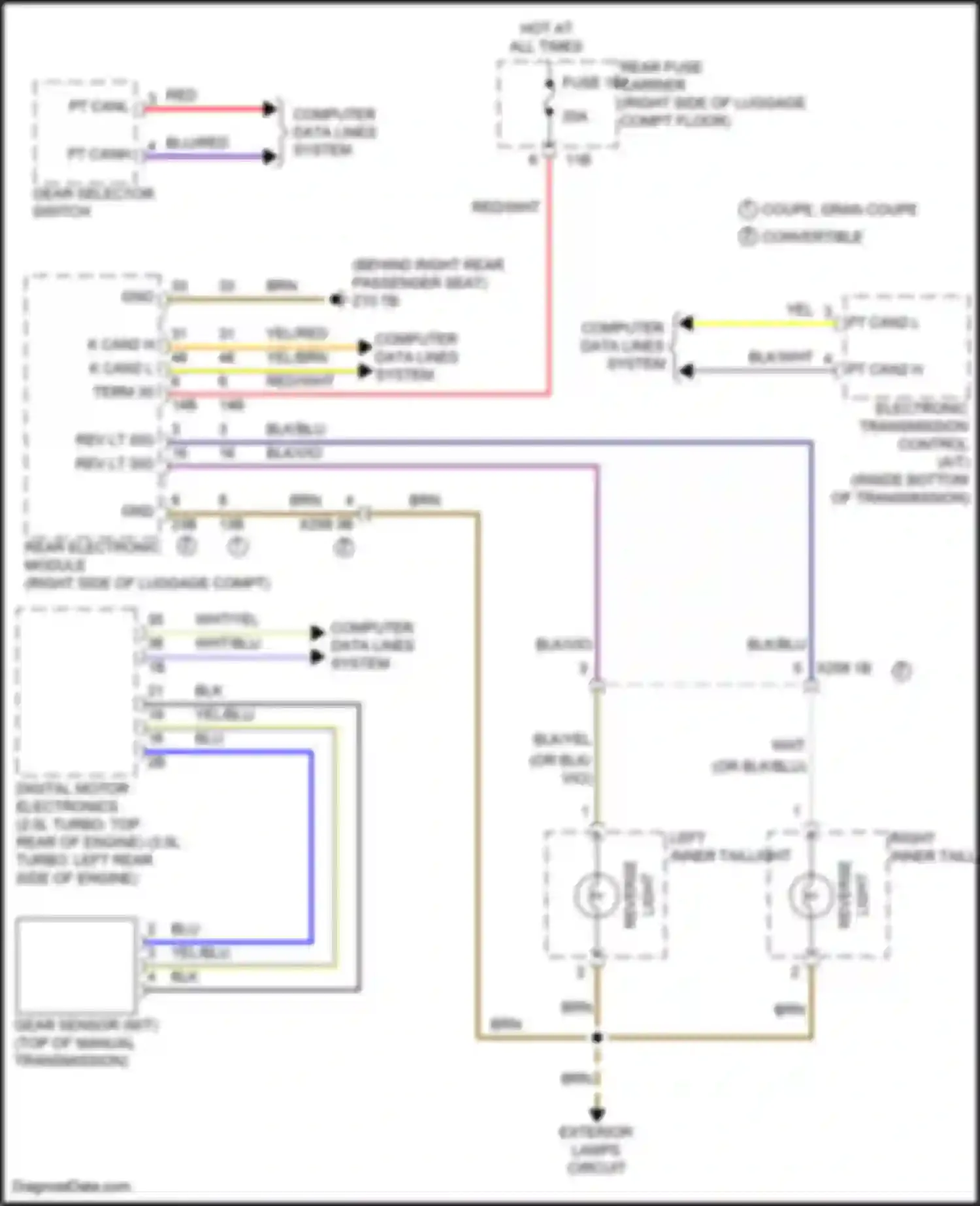 Wiring diagram fuse 161 for BMW M4 F82/F83 facelift (2017-2020) (1 of 8)