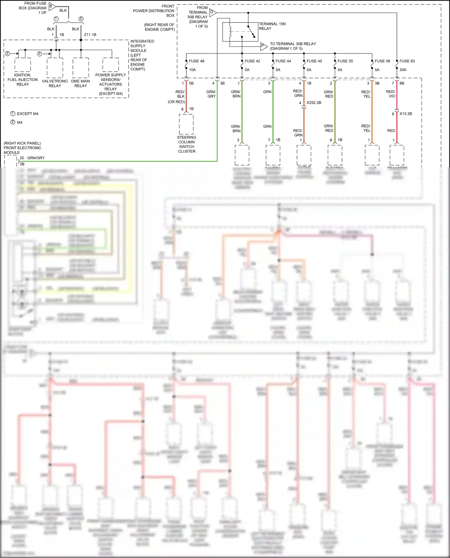 Wiring diagram integrated supply module for BMW M4 F82/F83 facelift (2017-2020) (3 of 4)