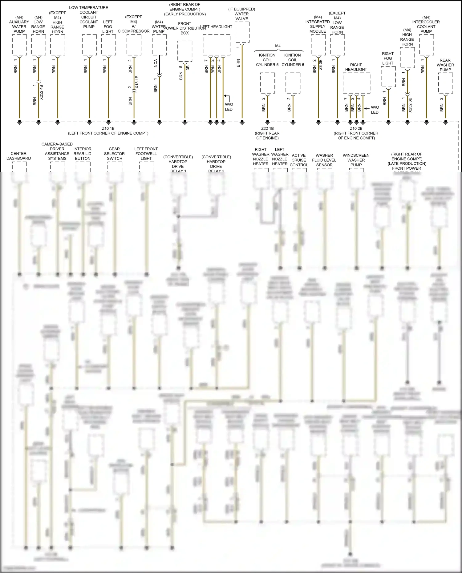 Wiring diagram integrated supply module for BMW M4 F82/F83 facelift (2017-2020) (2 of 4)