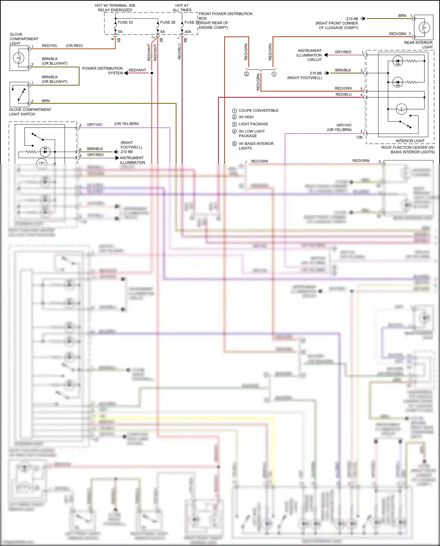 Wiring diagram interior lighting for BMW M4 F82/F83 facelift (2017-2020) (1 of 1)