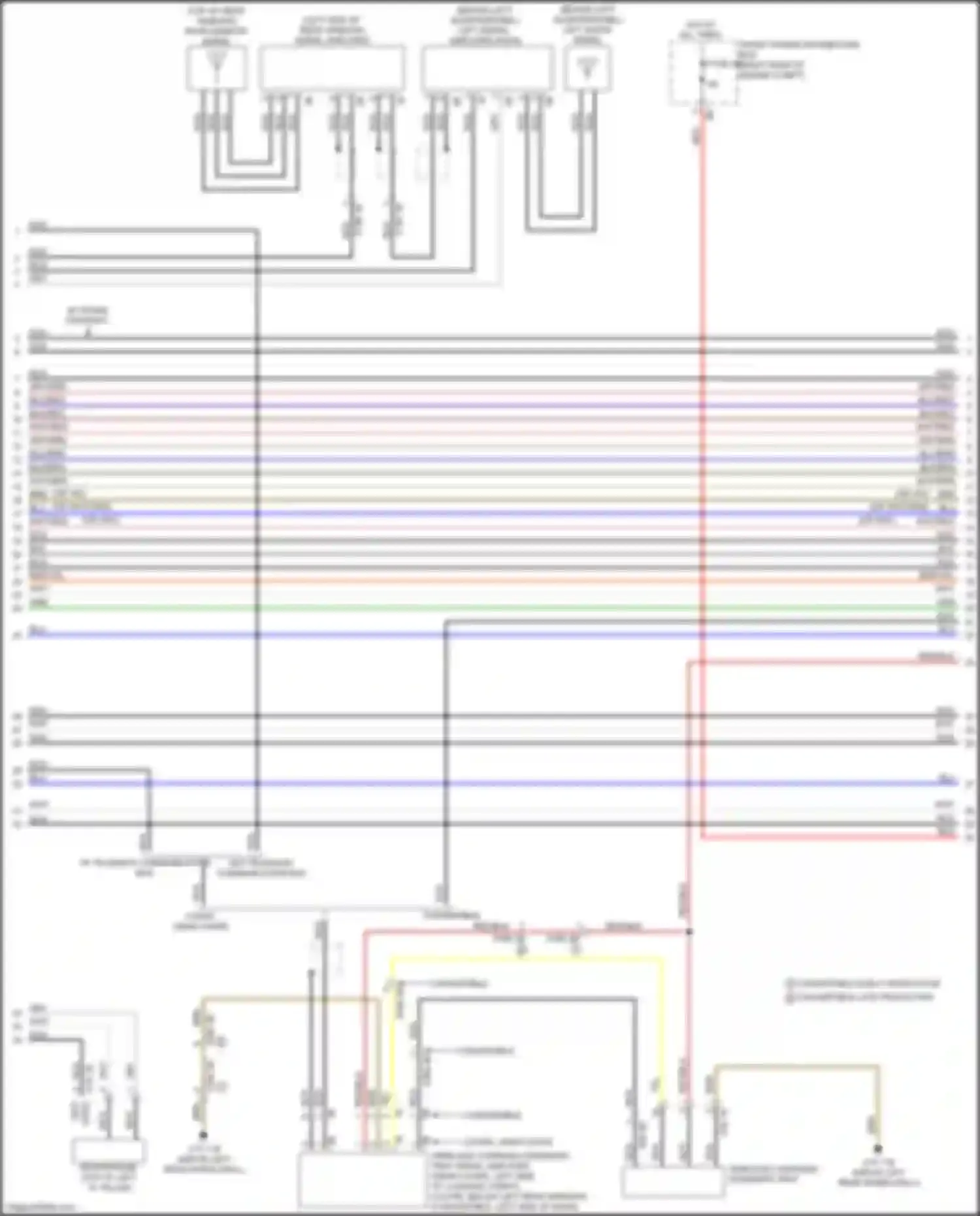 Wiring diagram left aerial amplifier am/fm for BMW M4 F82/F83 facelift (2017-2020) (2 of 9)
