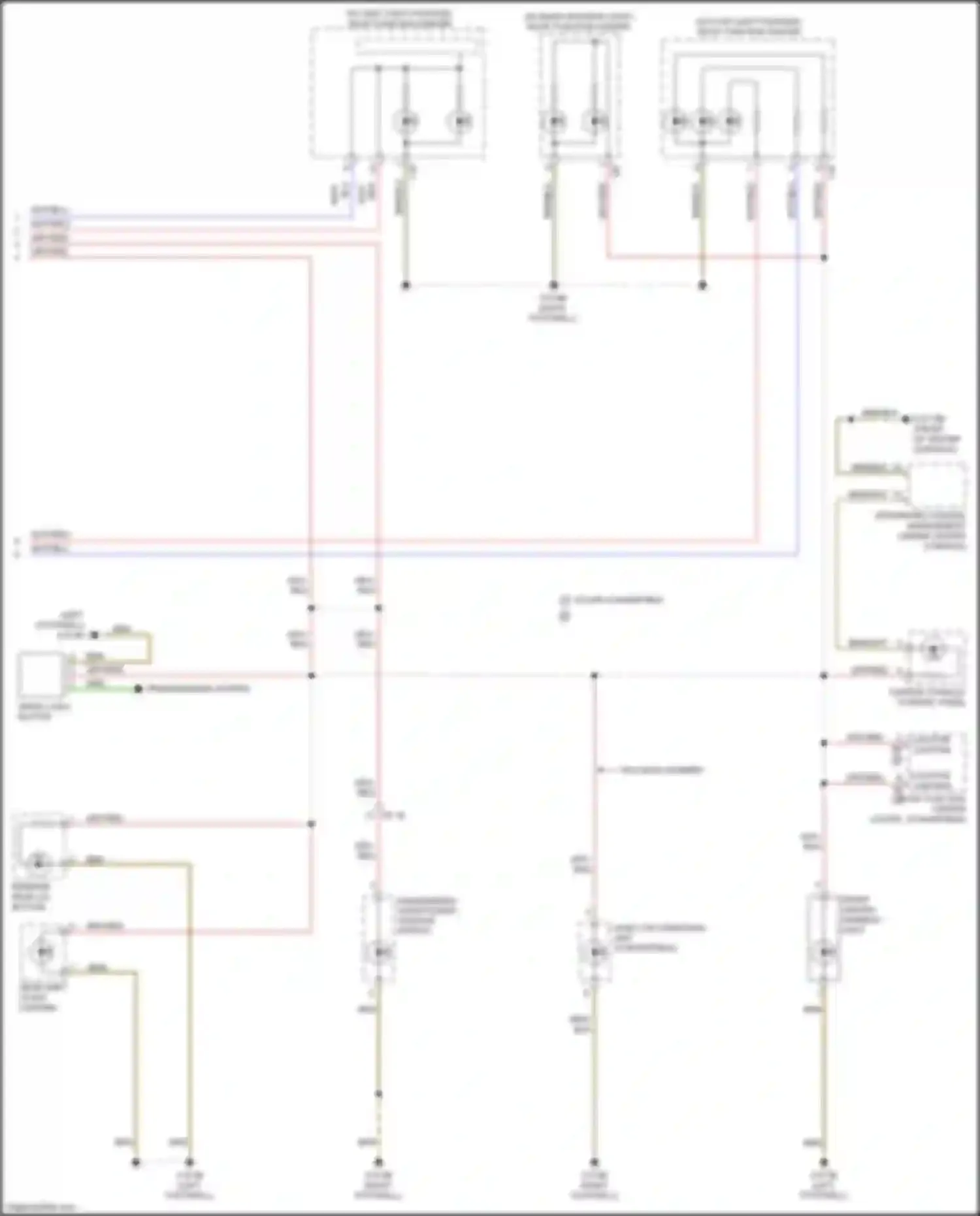 Wiring diagram passenger's door power window switch for BMW M4 F82/F83 facelift (2017-2020) (2 of 3)