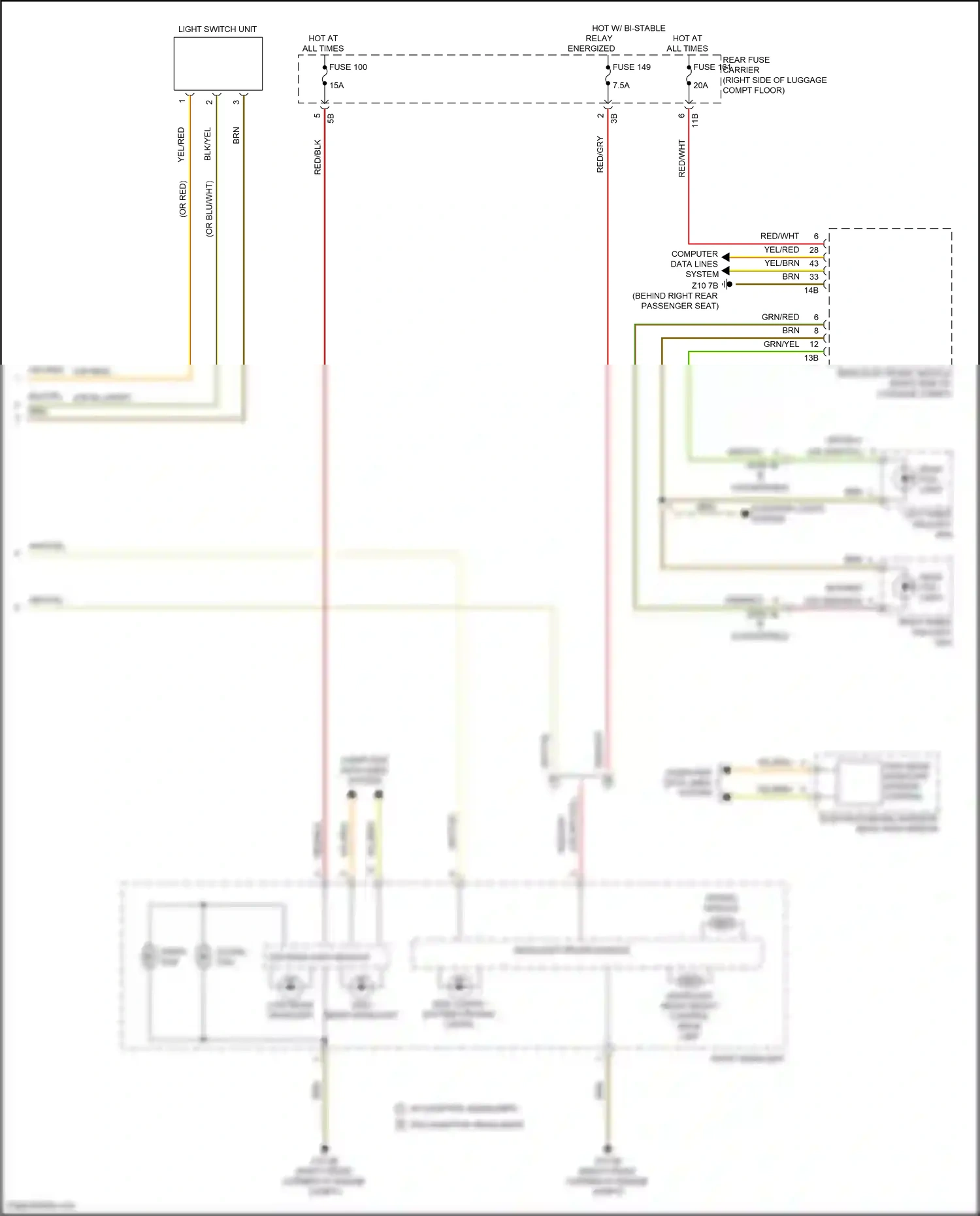 BMW M4 F82/F83 facelift (2017-2020) swivel module wiring diagram  (2 of 4)