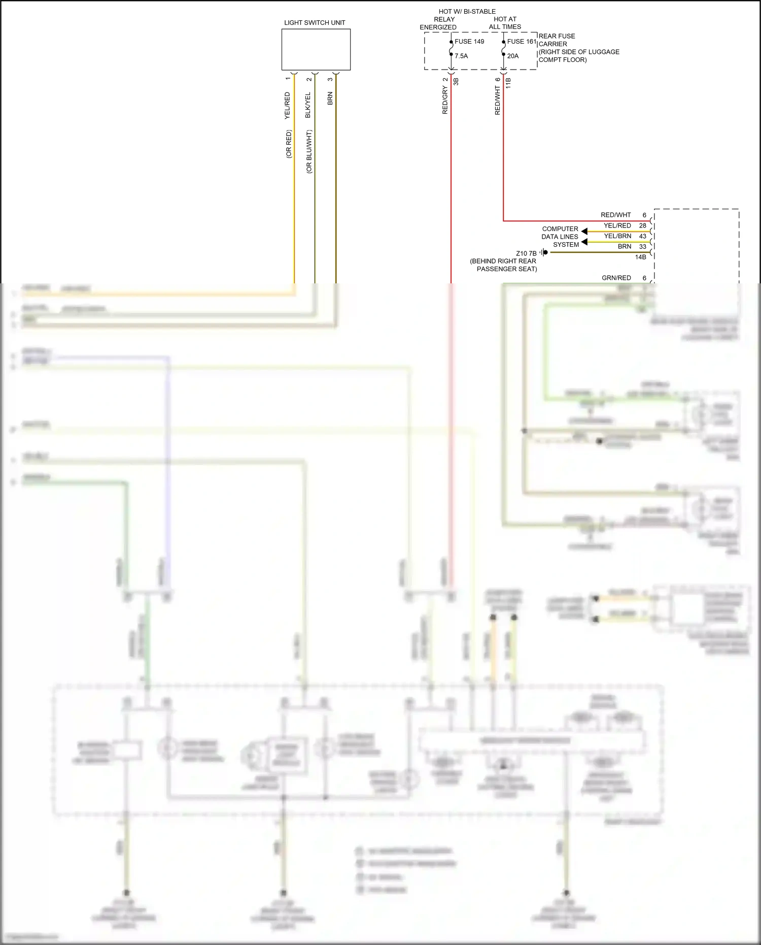 BMW M4 F82/F83 facelift (2017-2020) swivel module wiring diagram  (1 of 4)