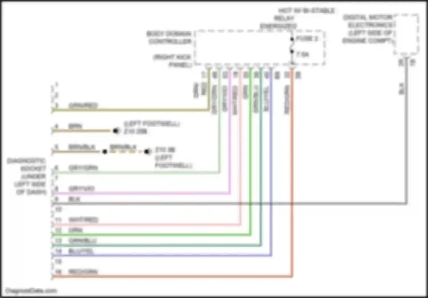 M4 BMW G82 (2020-2024): Data link connector circuit